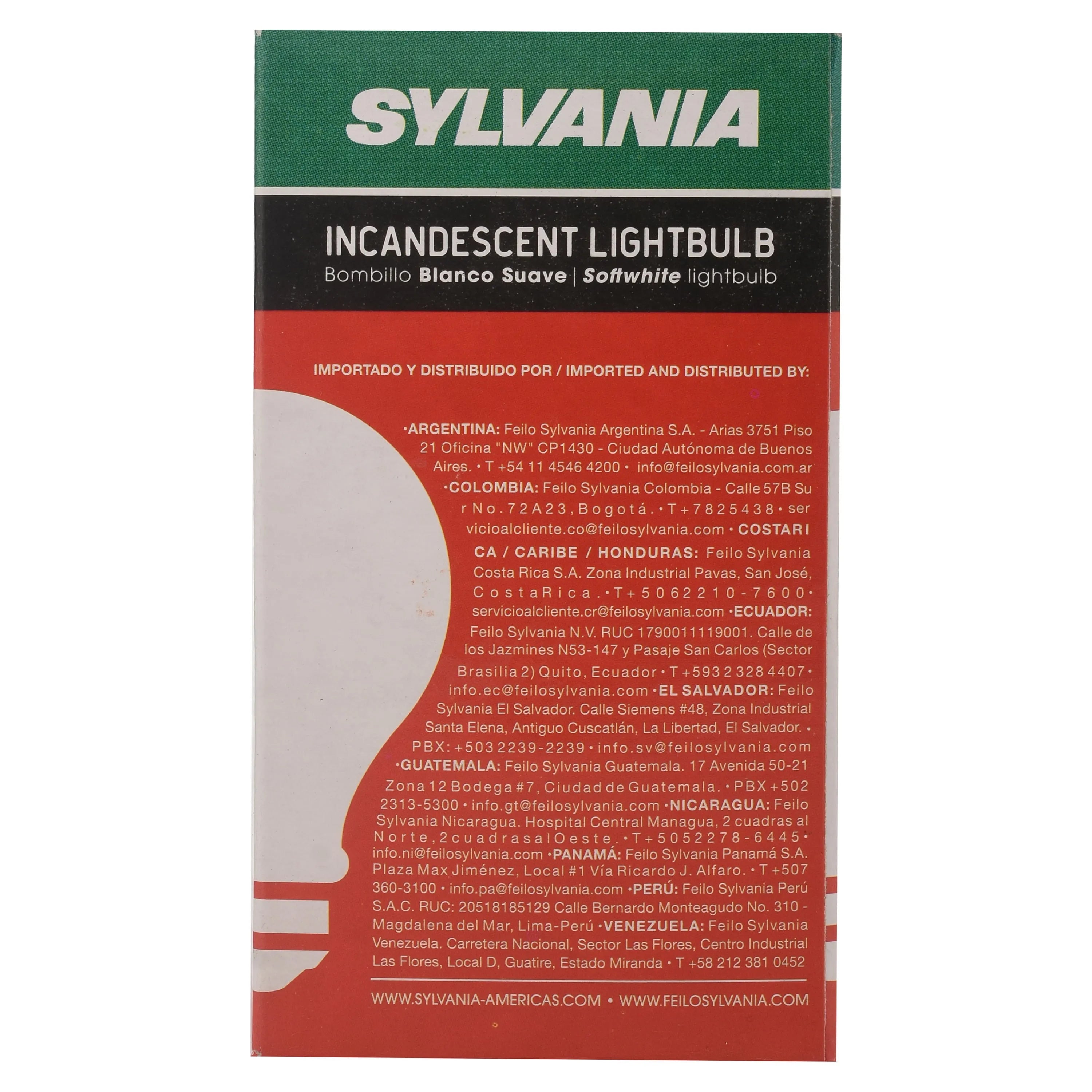 BOMBILLO SYLVANIA INCANDESCENTE - 100W
