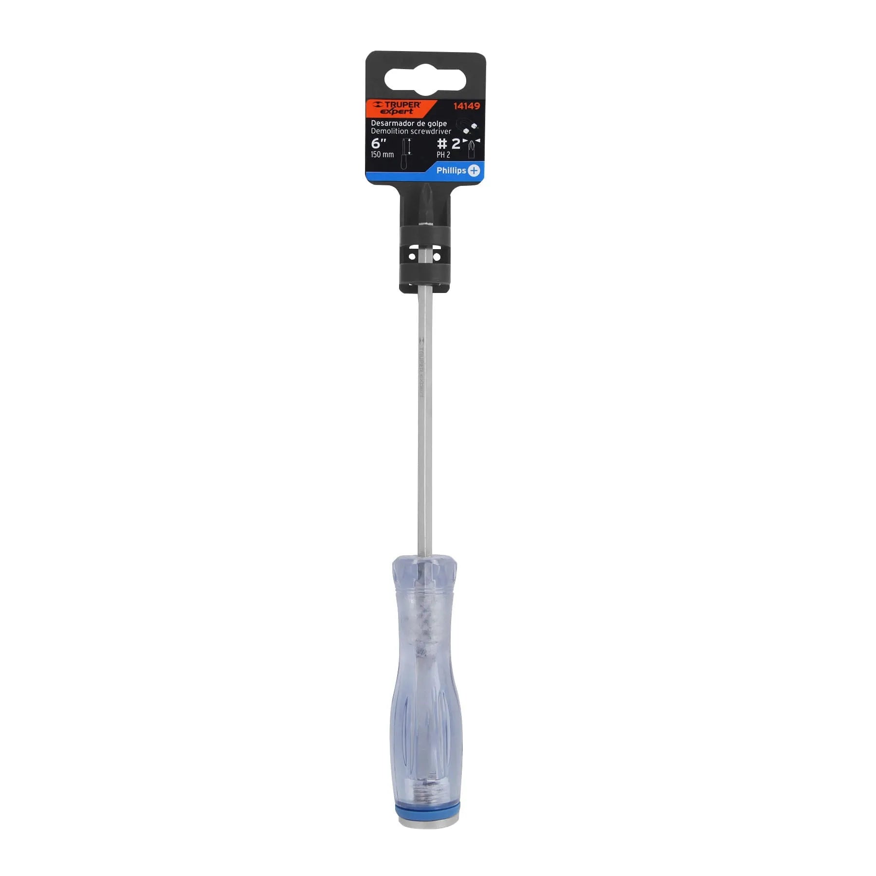 Desarmador de cruz de golpe 1/4" x 6", Truper Expert / 14149-