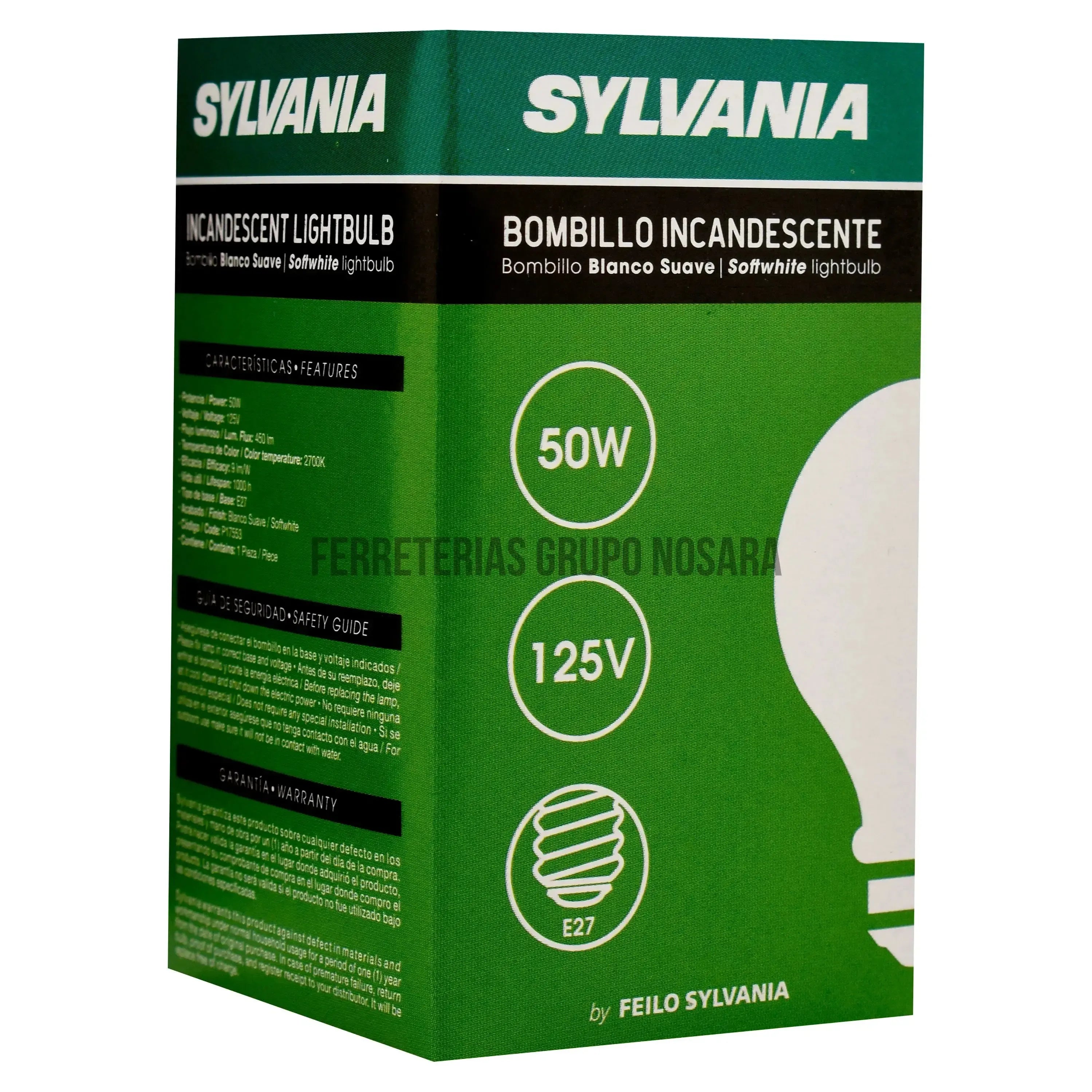 Bombillo Sylvania Incandescente 50W-