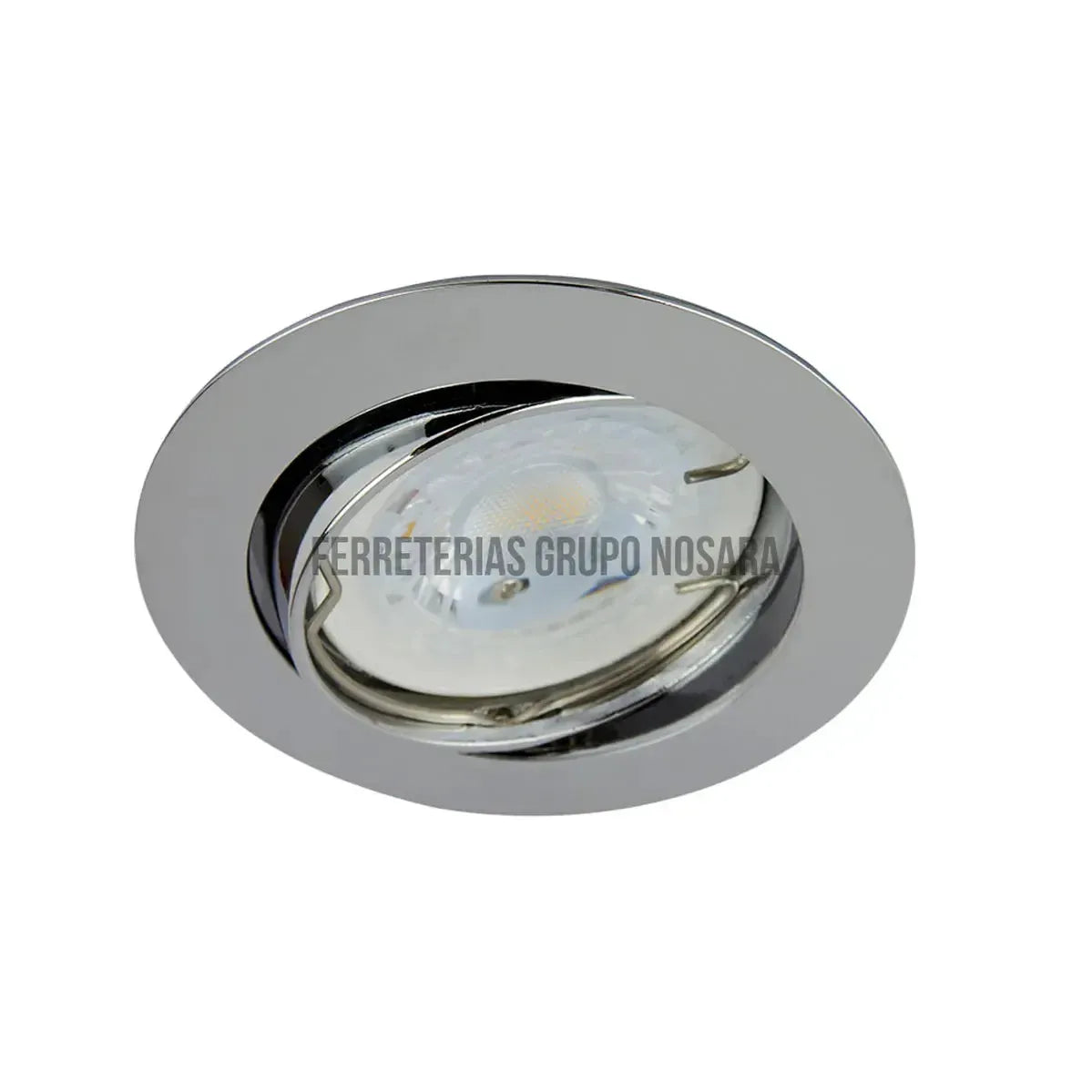 Lampara empotrada redonda GX5.3 50W 110V cromado Andora Tecnolite YD-330/CR-