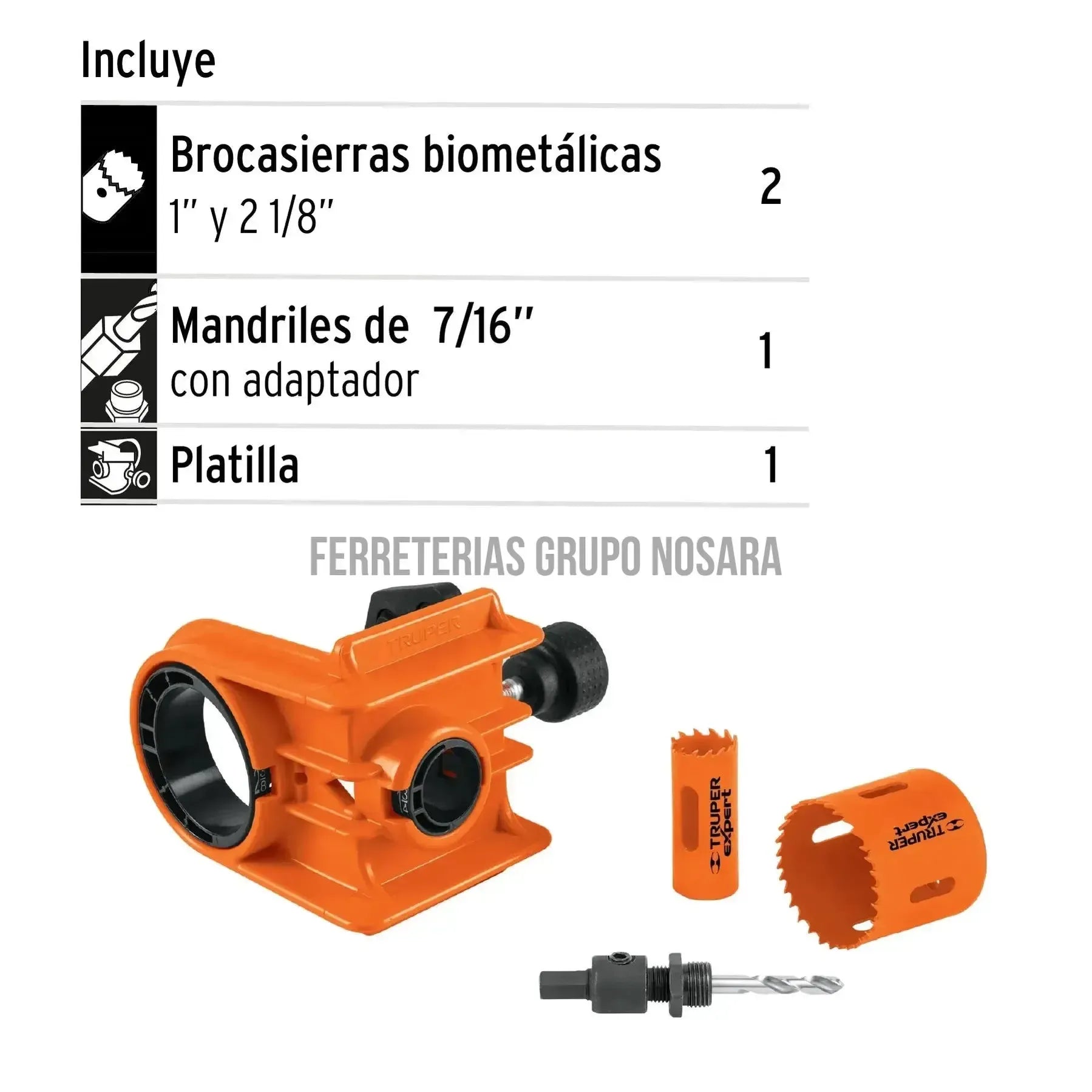 TRUPER JGO P/INSTALA CERRADURA 4PZ 11877-