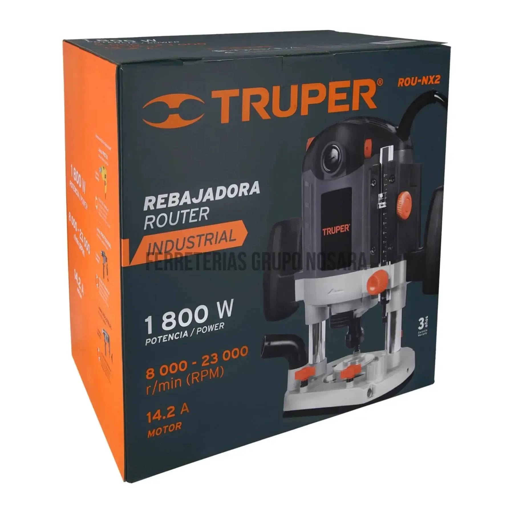 Router 1800 W 2-1/2 HP, industrial, Truper / 16611-