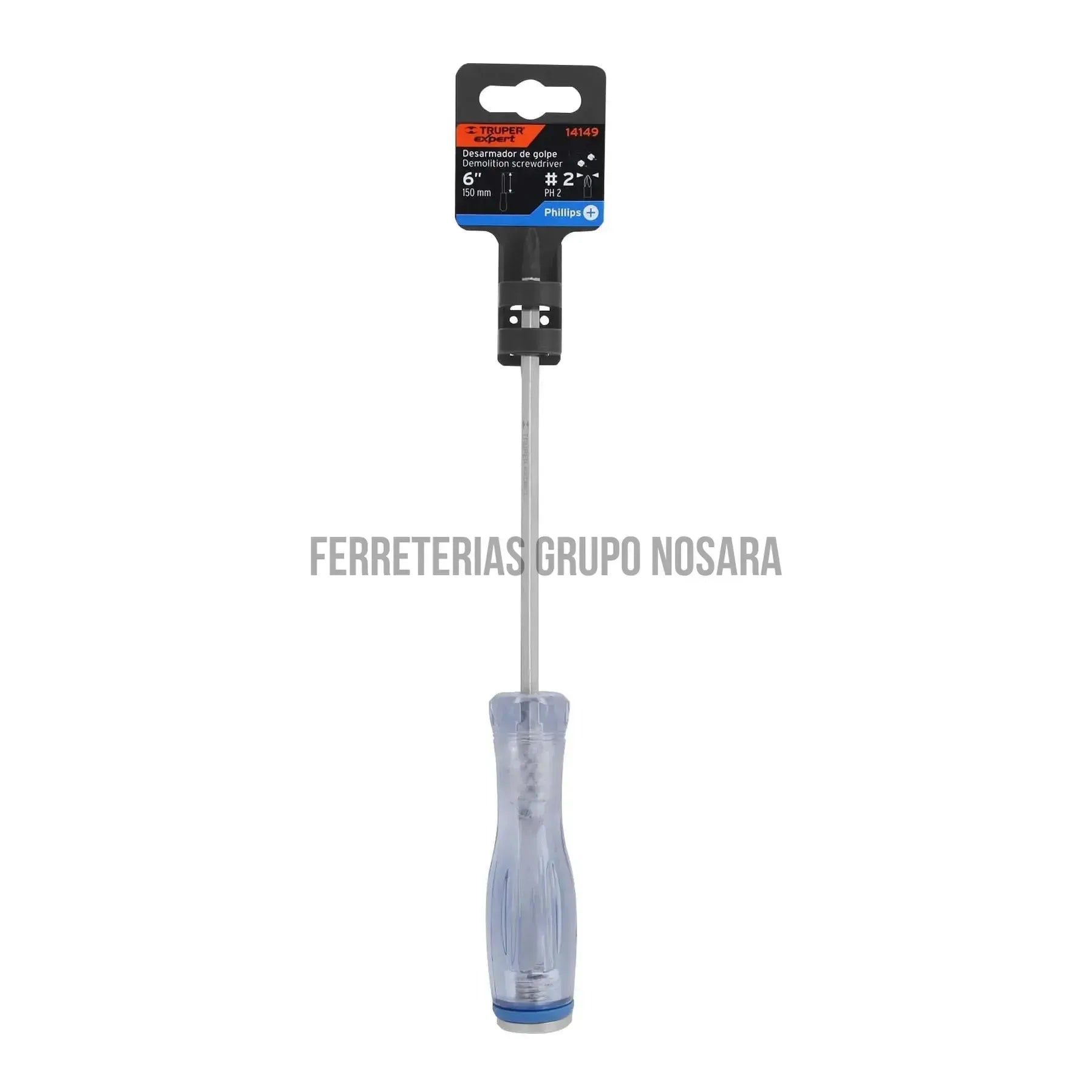 Desarmador de cruz de golpe 1/4" x 6", Truper Expert / 14149-