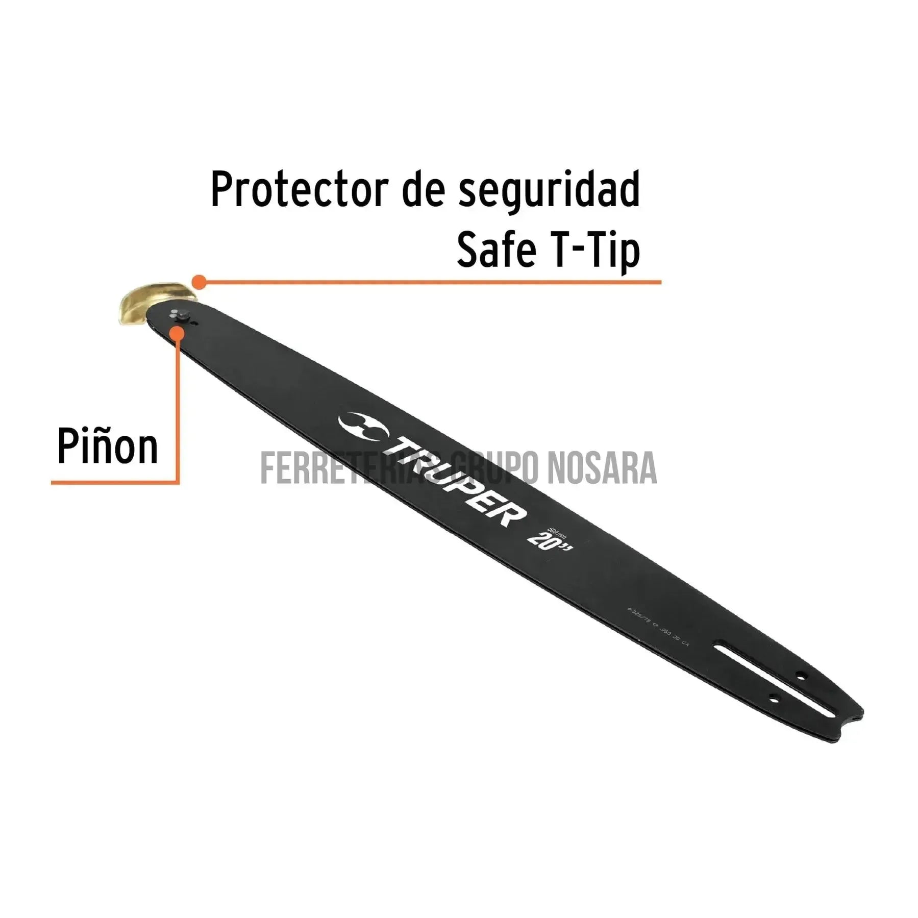 Barra de repuesto 20" para motosierra a gasolina, Truper / 16634-