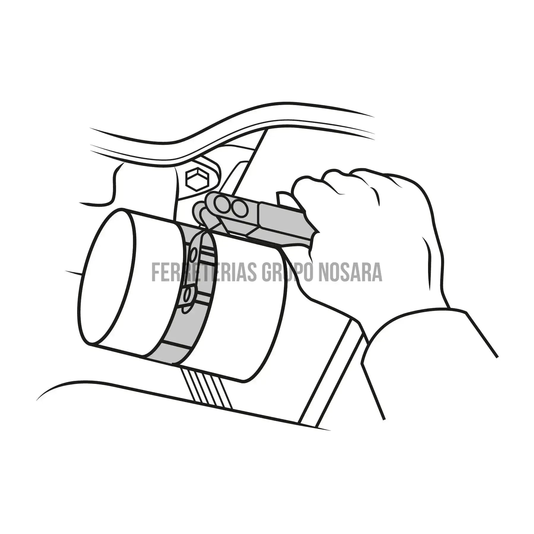 Llave truper de banda metálica 2-1/2"-3-3/4" para filtro de aceite / 14515-