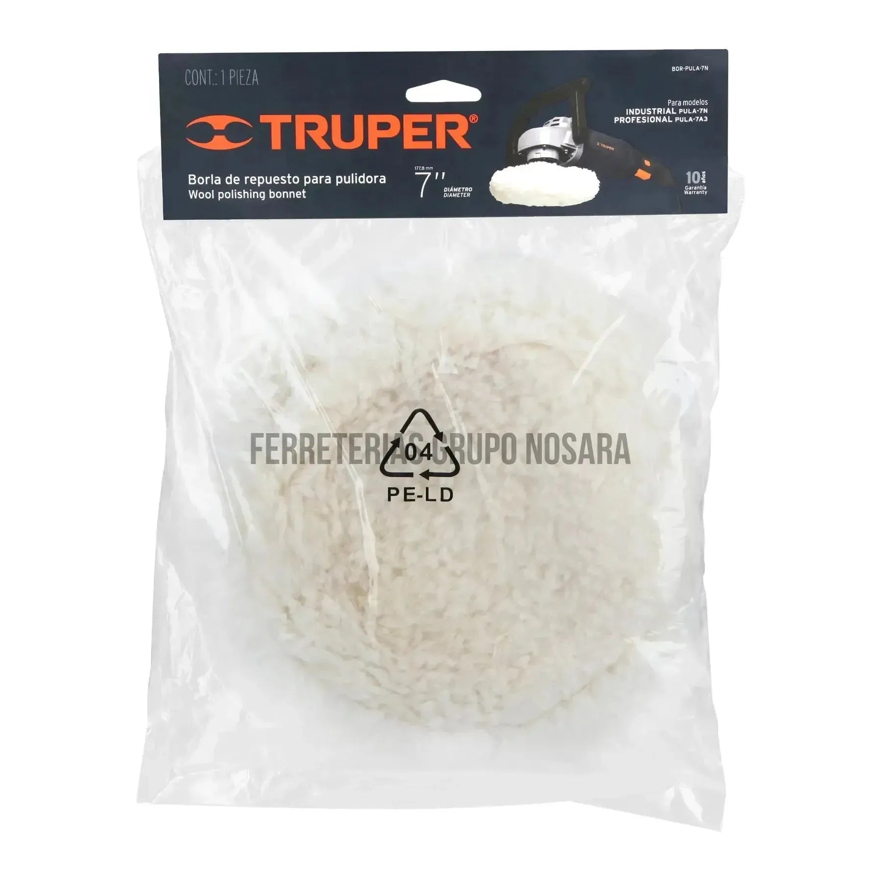 Borla de repuesto para pulidoras PULA-7N y PULA-7A3, Truper / 16709-