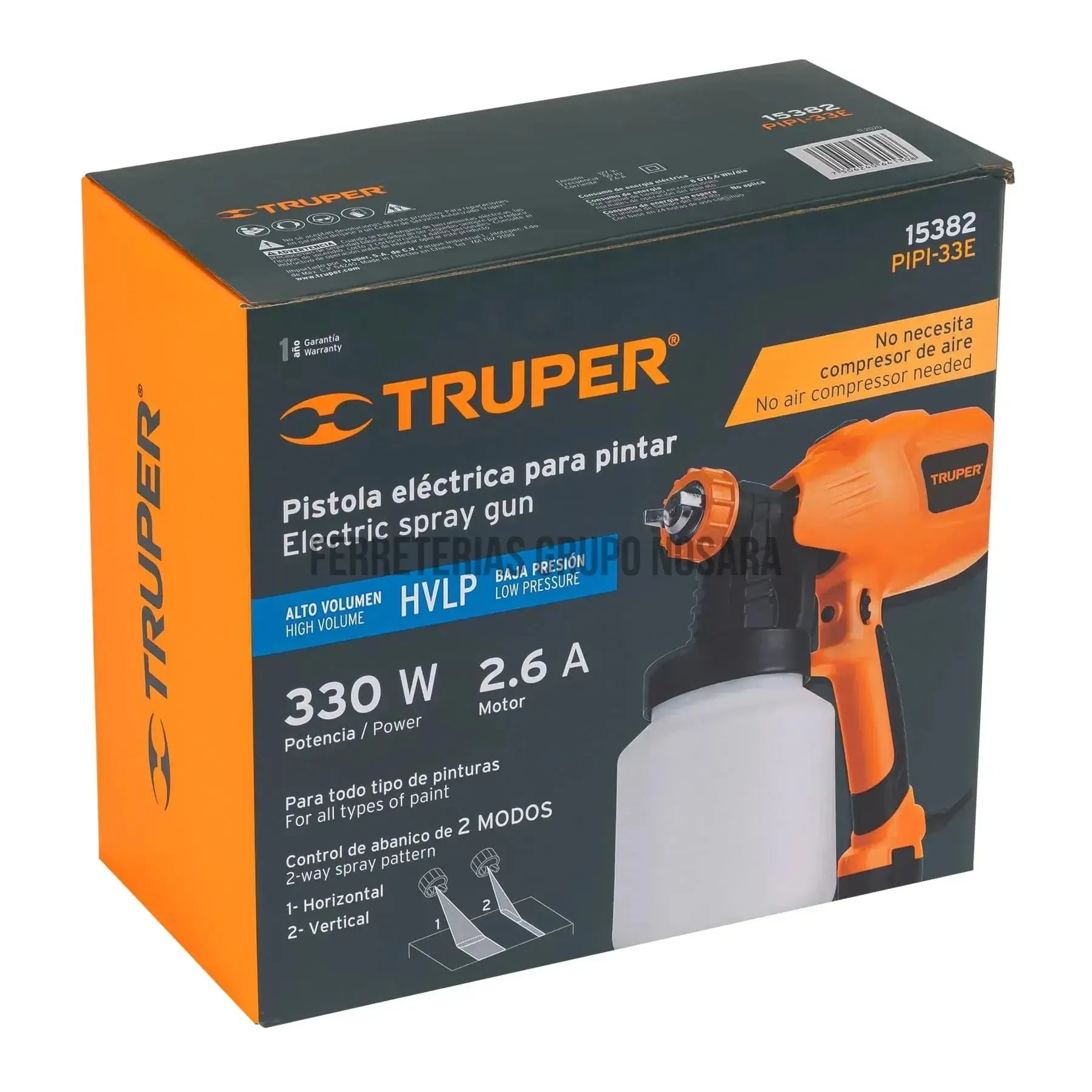 Pistola eléctrica para pintar de 330 W, Truper / 15382-