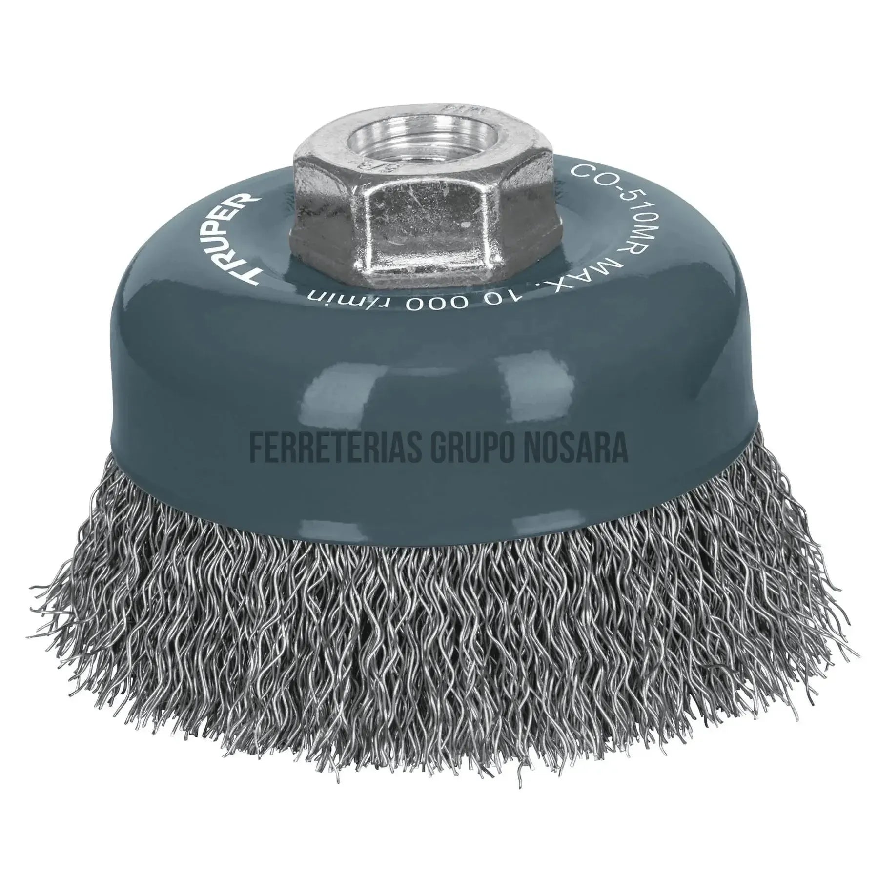 Carda copa 4" alambre ondulado fino, Multi-rosca TRUPER / 100858-