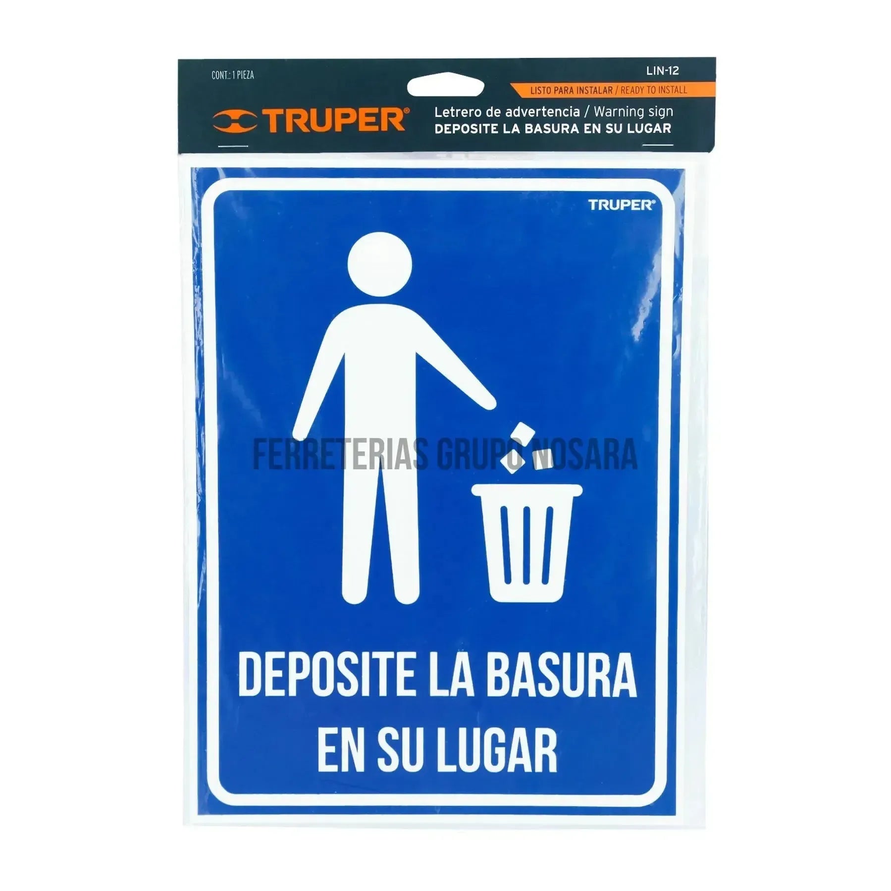 TRUPER ROTULO BASURA EN LUGAR 18529-