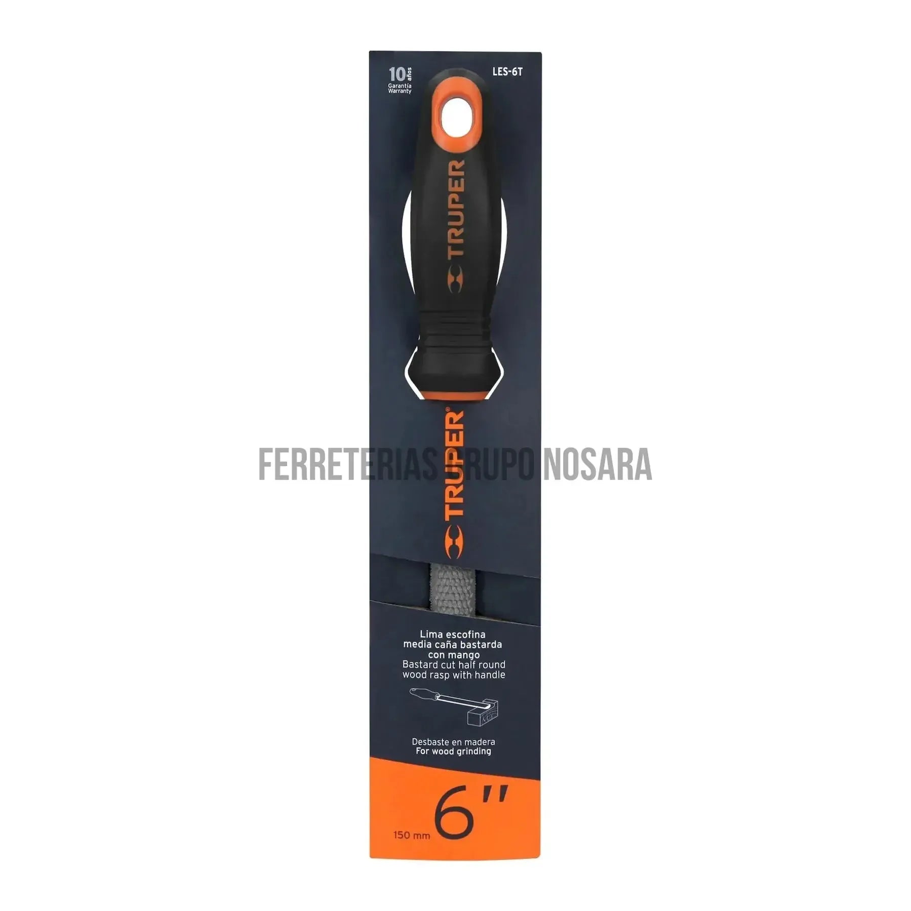 TRUPER LIMA ESCOFINA 6" C/MANGO #15319-