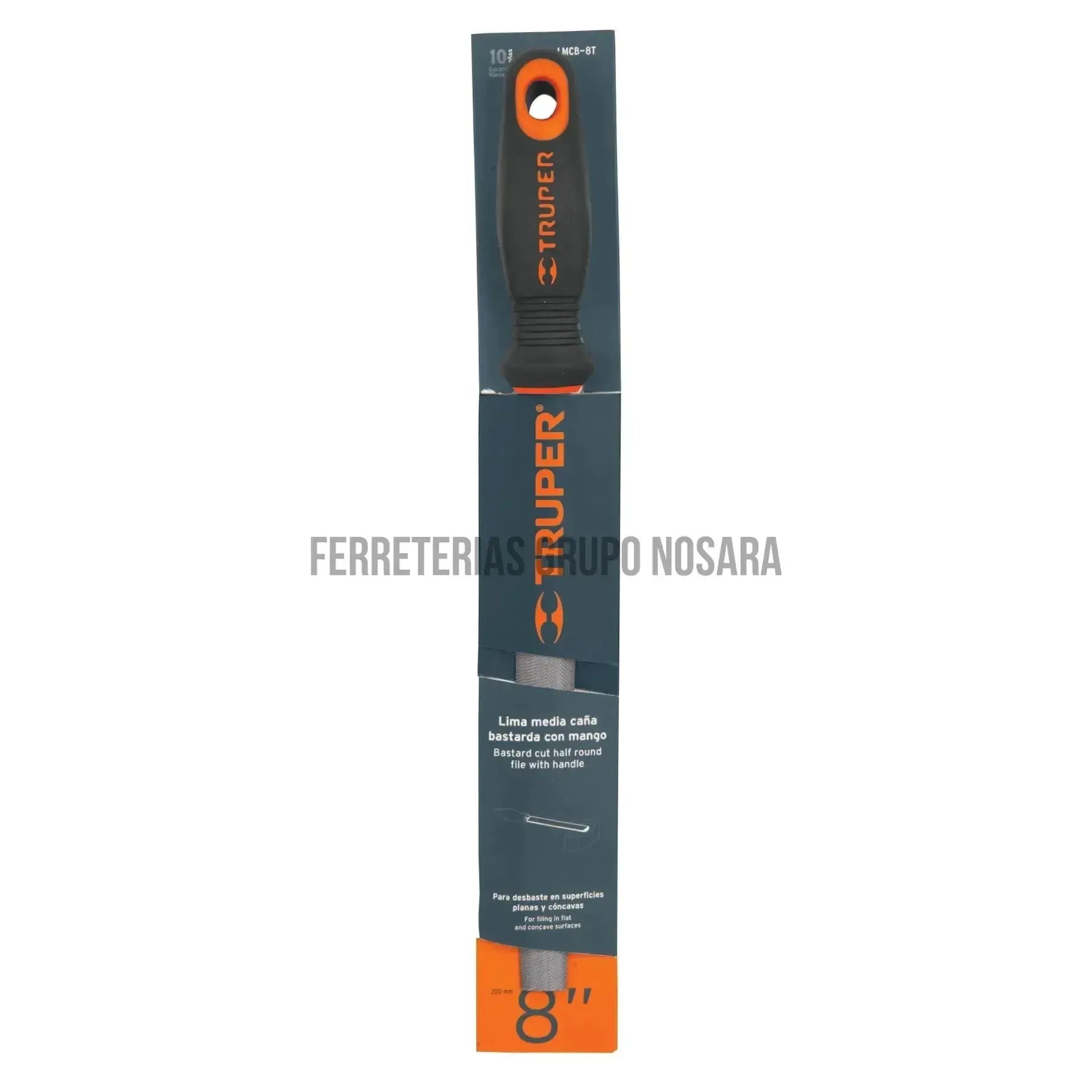 TRUPER LIMA 1/2 CAÑA 8" C/MANGO #15318-
