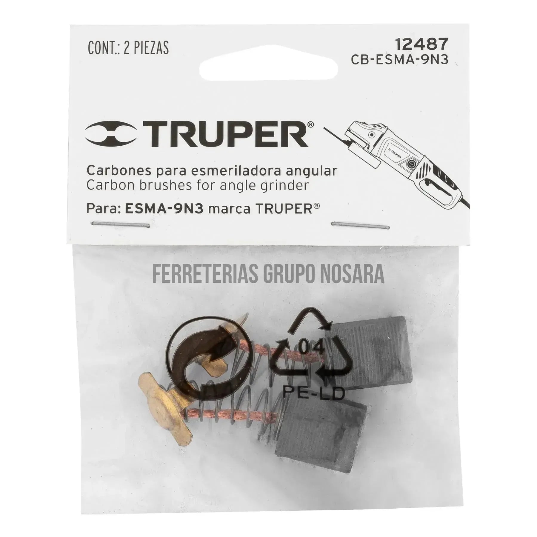 Bolsa con 2 carbones de repuesto para ESMA-9N3 / 12487-