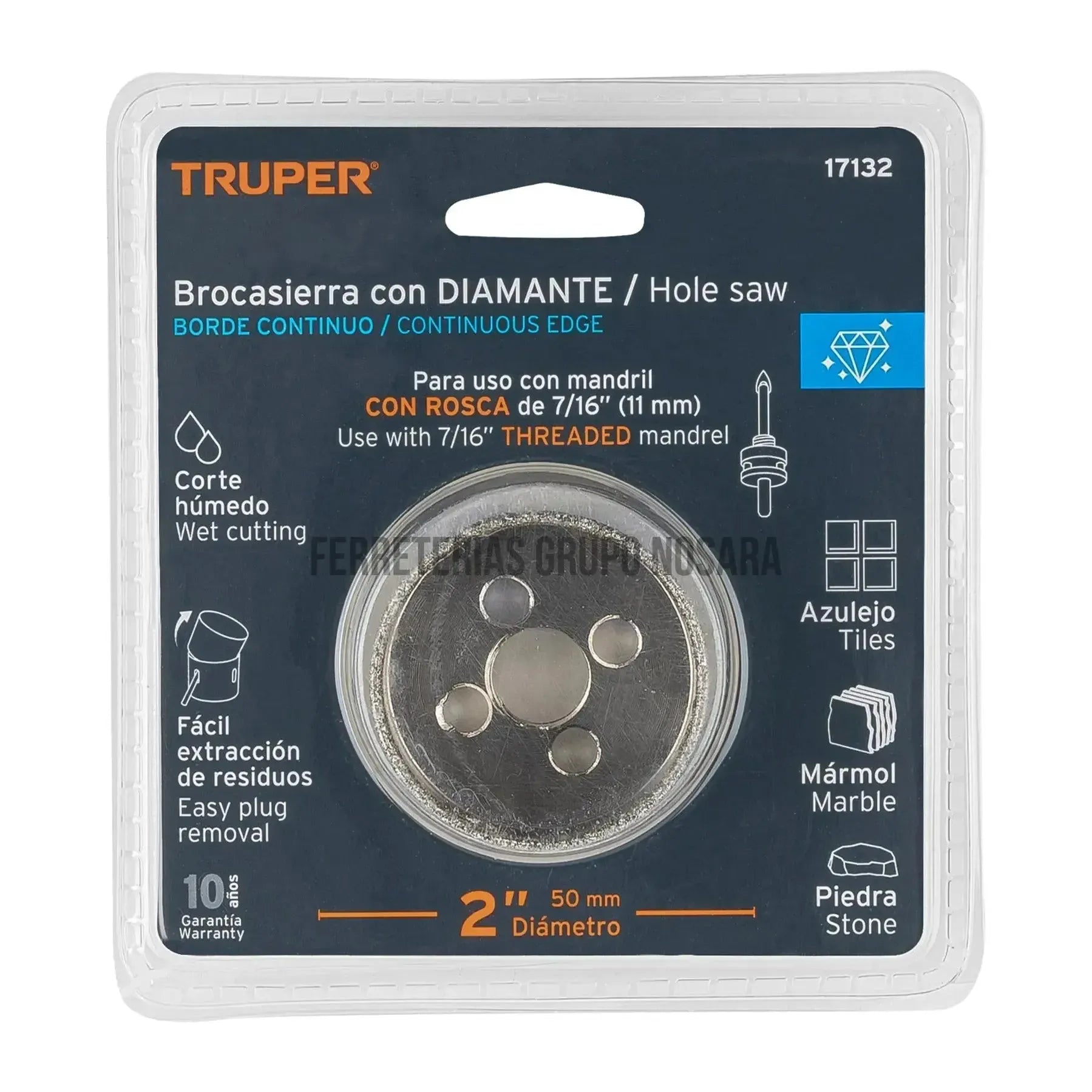TRUPER BROCA SIER P/AZULEJO 2" 17132-