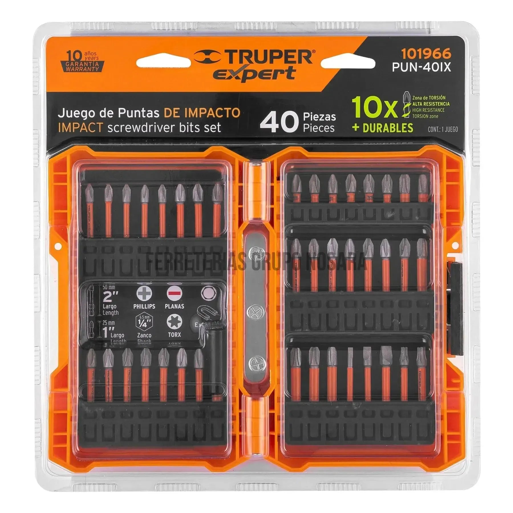 TRUPER JGO 40 PUNTA 1" C/ADAPT 101966-