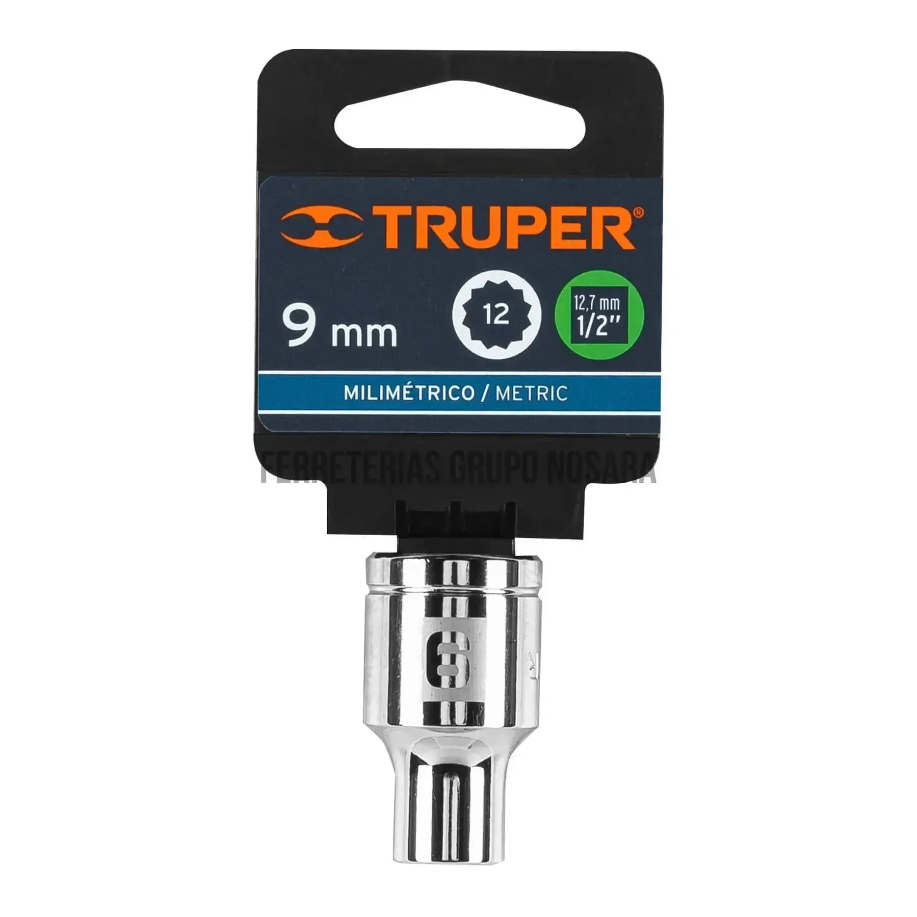 TRUPER CUBO ESTRIADO 9MM ESP 1/2 13523-