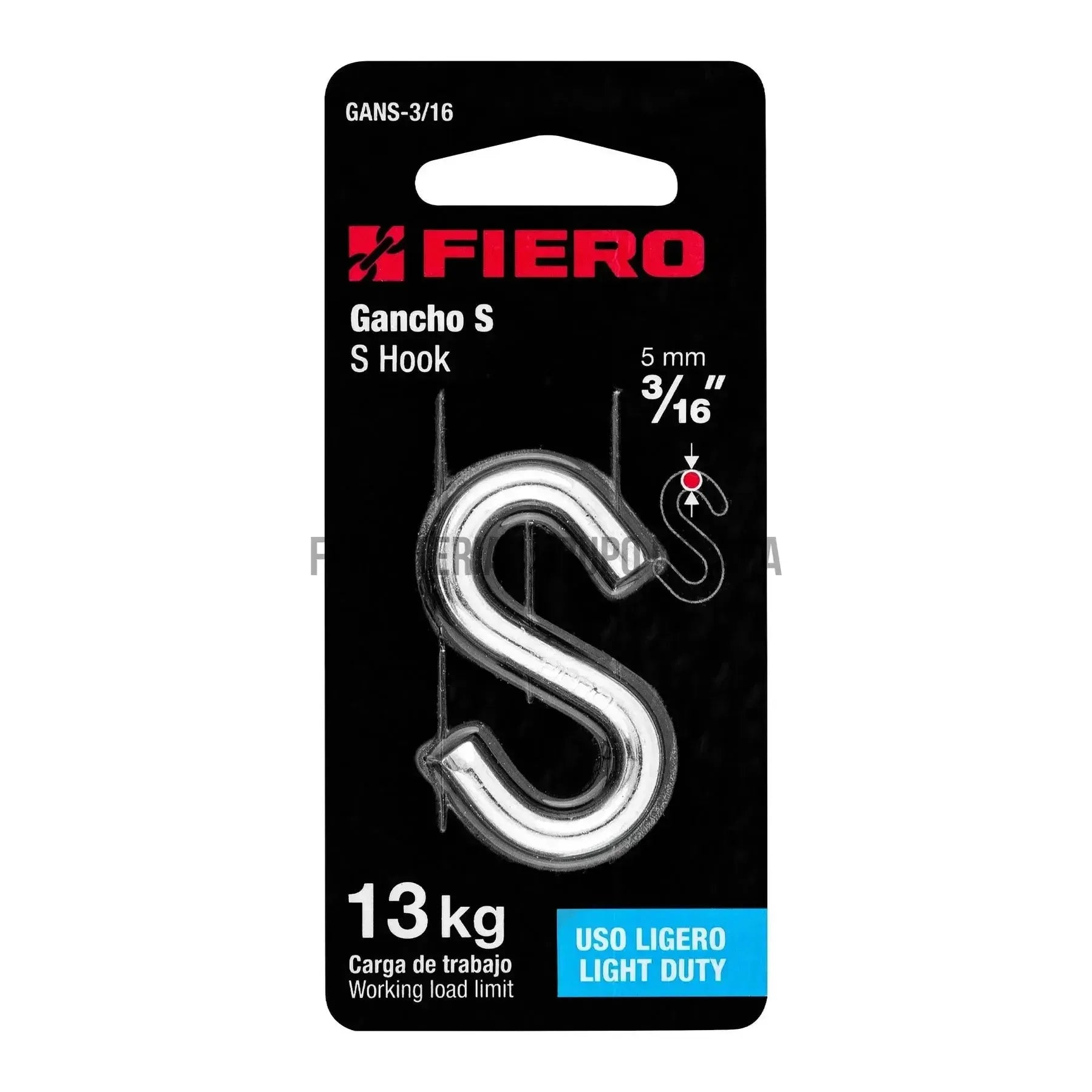 FIERO GANCHO TIPO "S" 3/16" 44091-