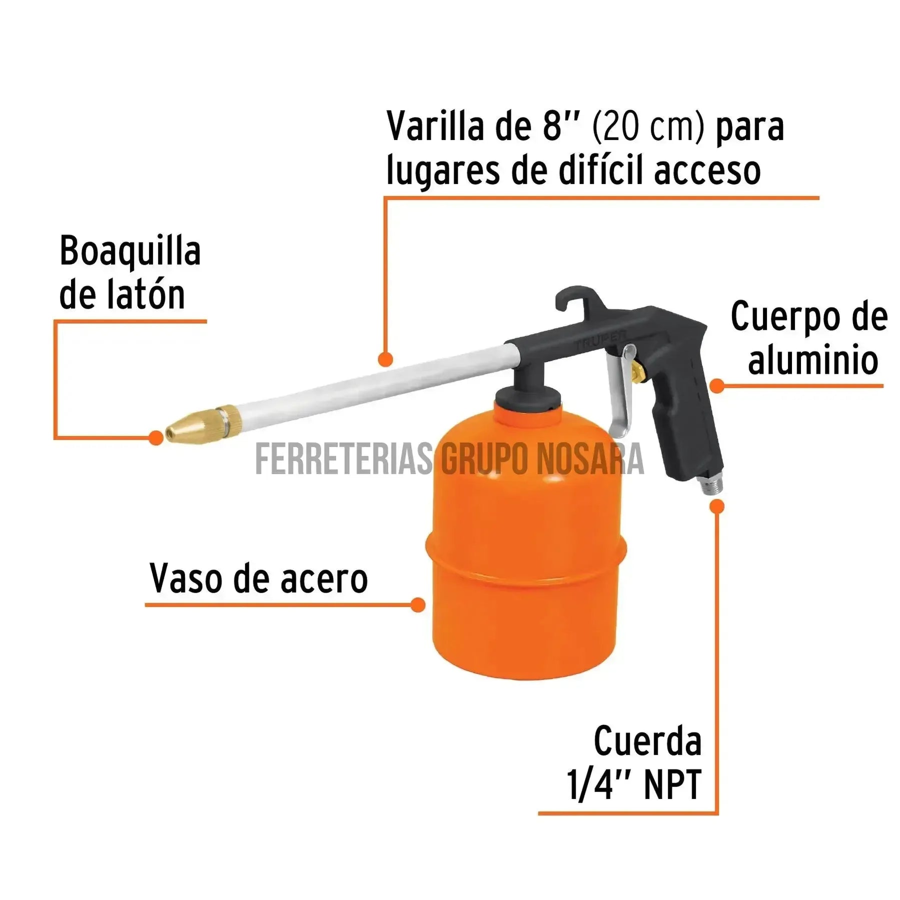 TRUPER PISTOLA P/LIMP MOTOR C/VASO 19236-