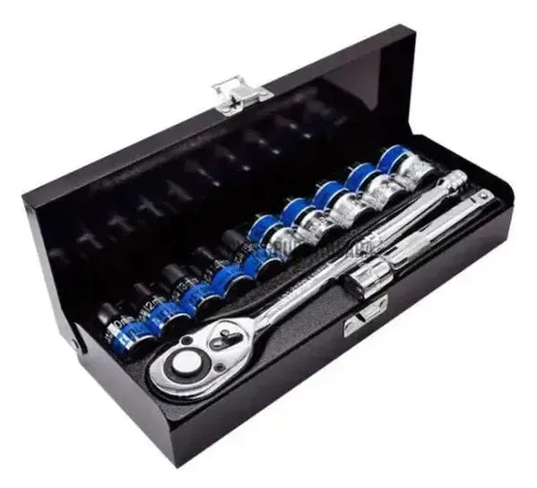 JUEGO CUBOS 12PIEZAS 1/2 TW (10-24MM) CAJA METAL DAT512 UYUSTOOLS-