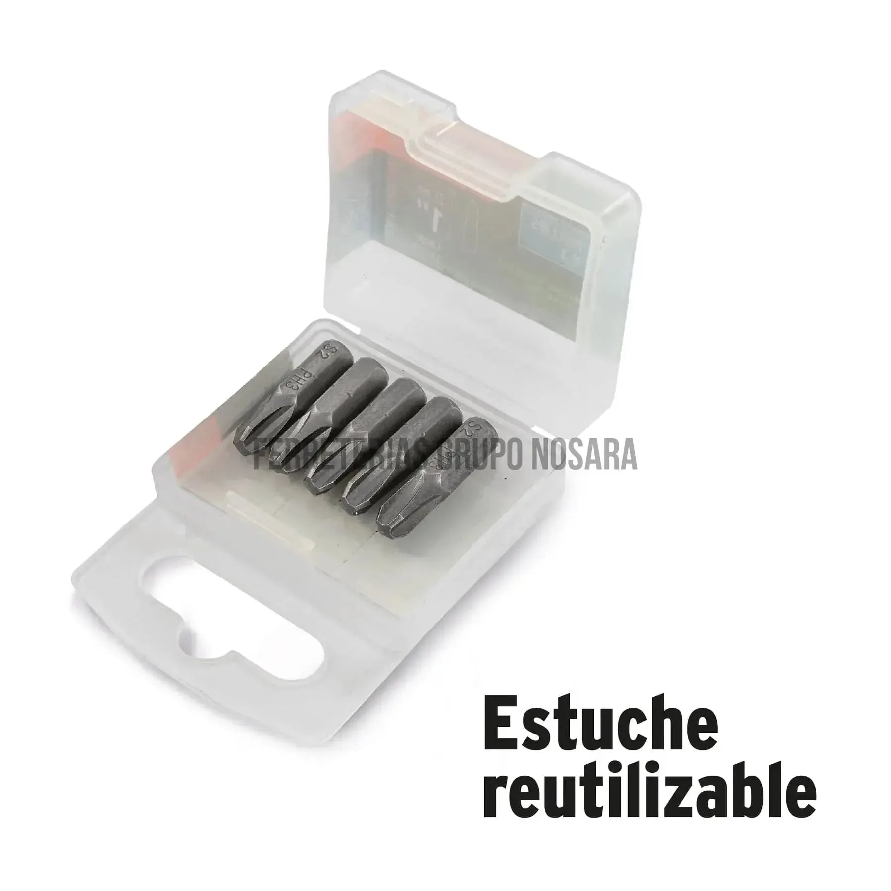 TRUPEREstuche con 5 puntas cruz PH2 muro de yeso largo 1", Expert / 12717-