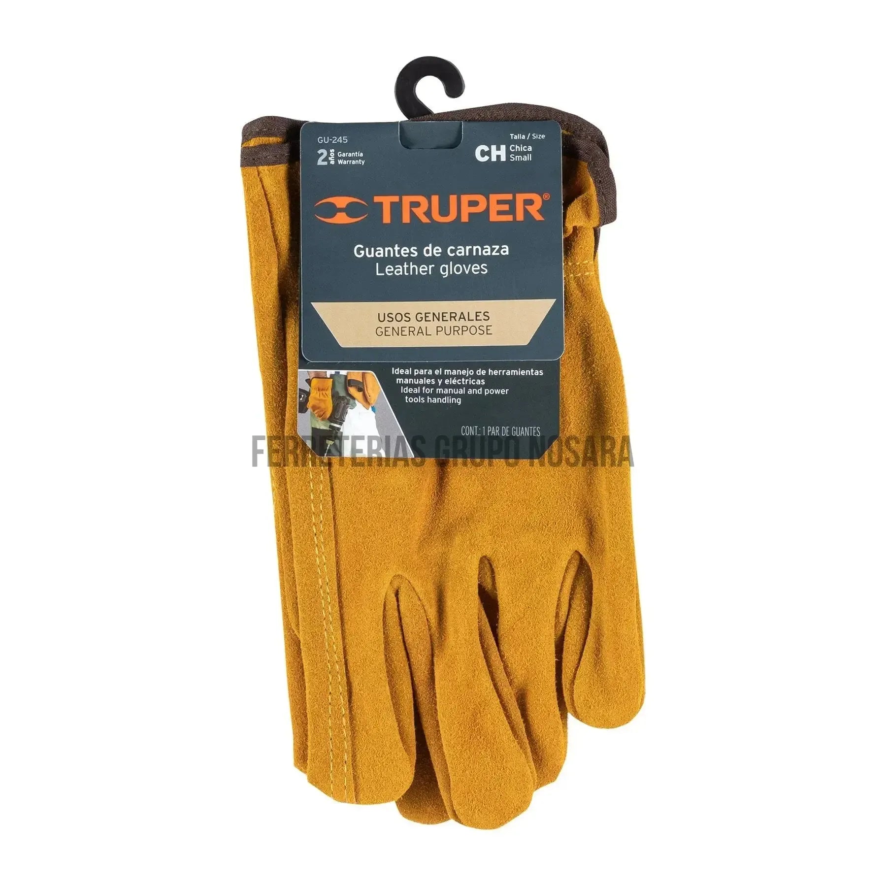 Guantes de carnaza, usos generales, chicos, Truper / 15248-