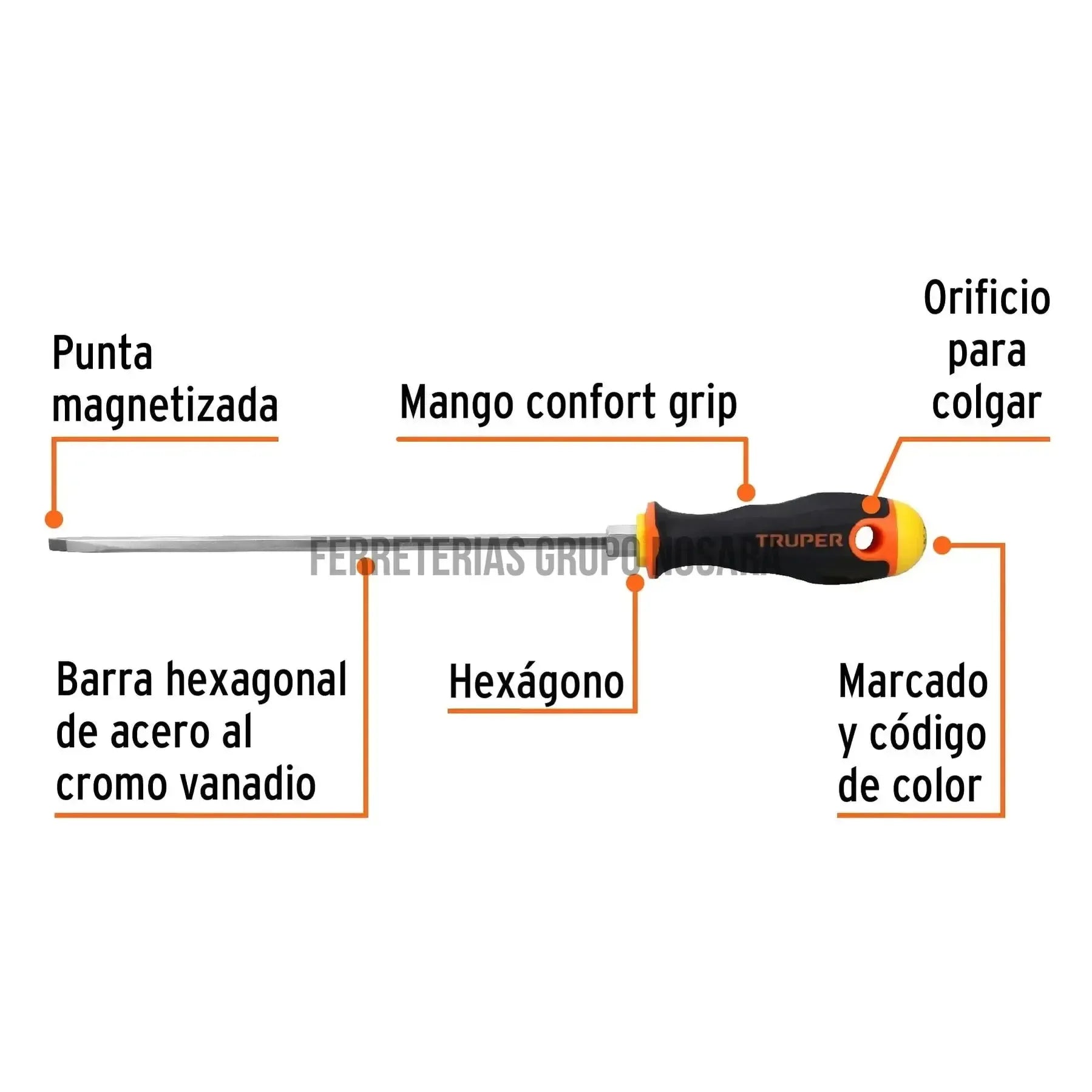 TRUPER DEST COMFORT PL DG-3/16X8B 14043-