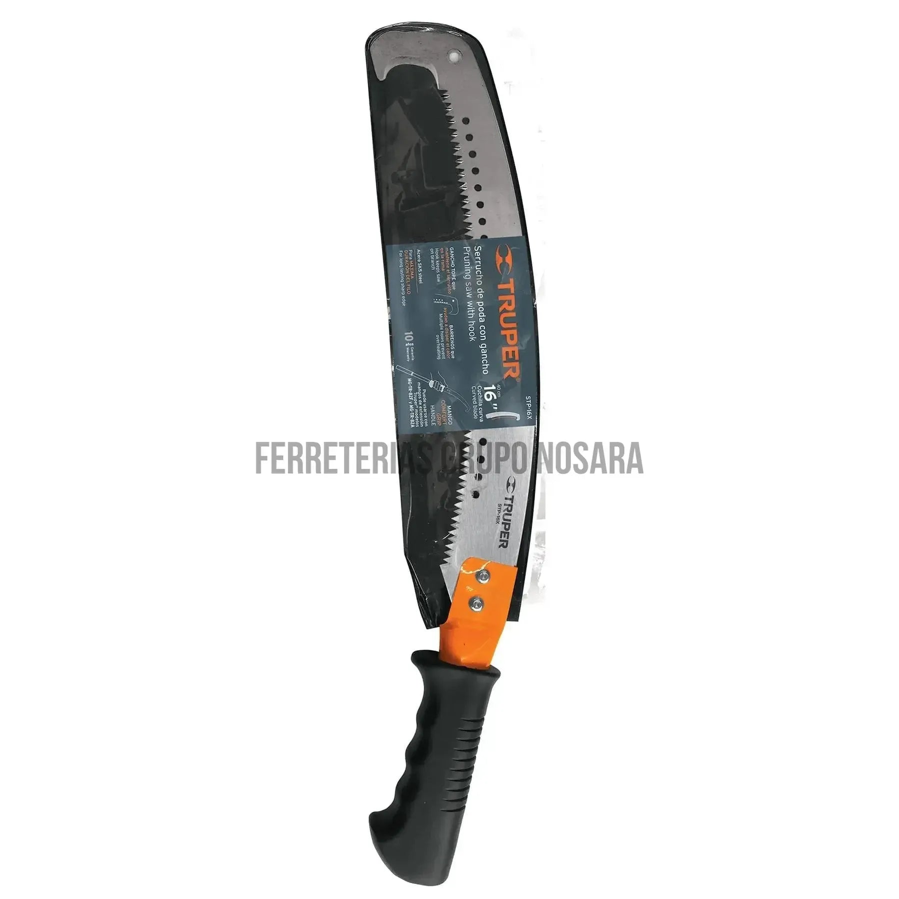 Serrucho de poda 16" con gancho, 5 DPP, mango Comfort Grip / 18179-