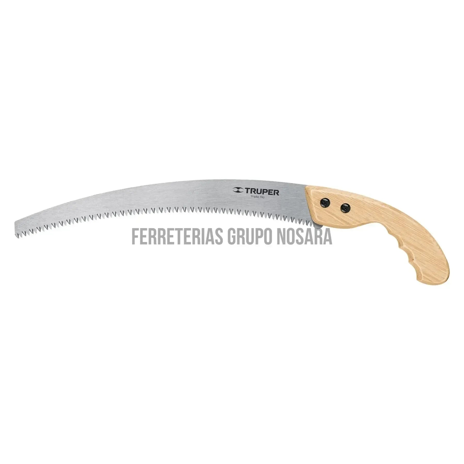 Serrucho de poda 14" hoja curva 6 DPP, mango madera, Truper / 18172-