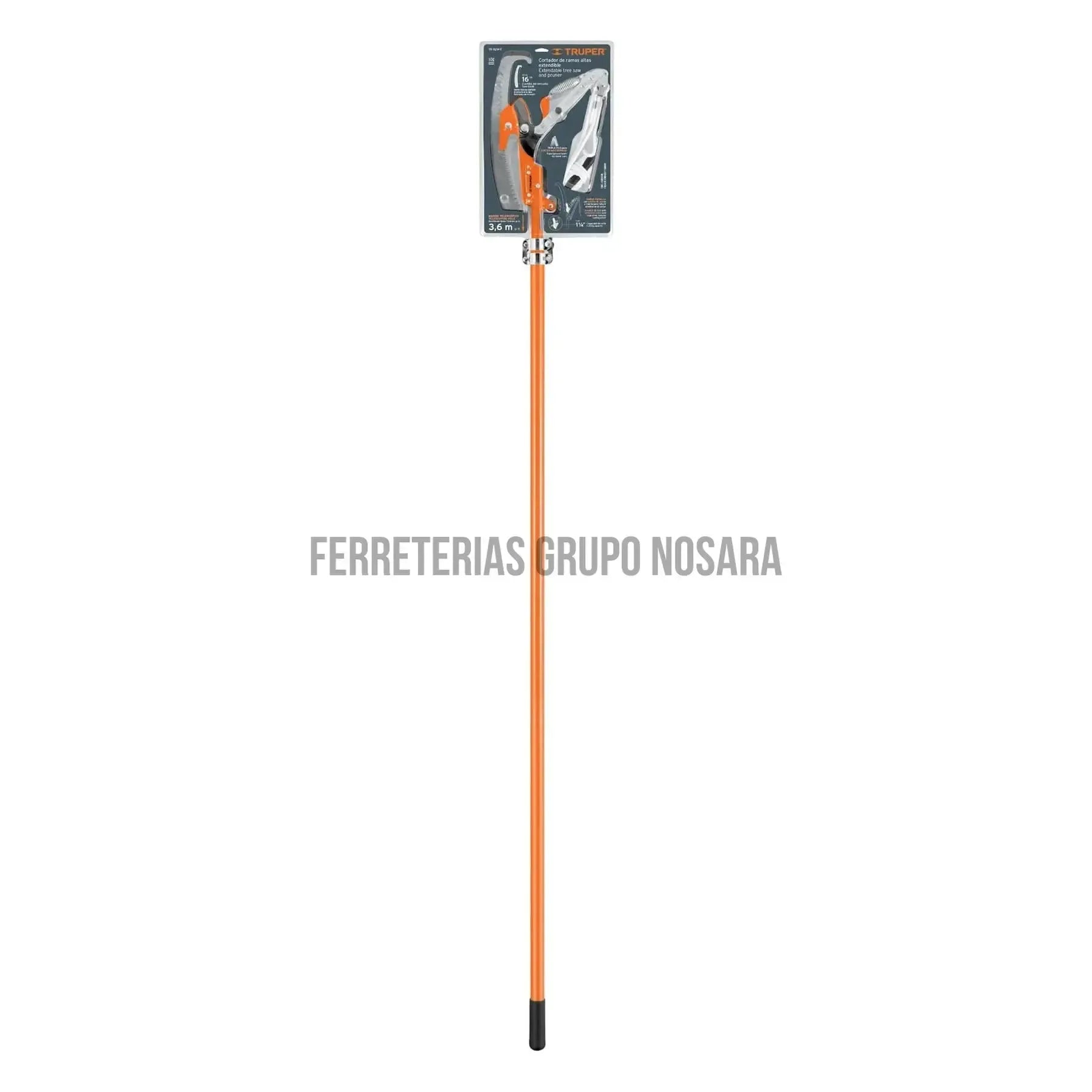 Cortador de ramas altas mango telescópico 3.6 m fibra vidrio / 18410-