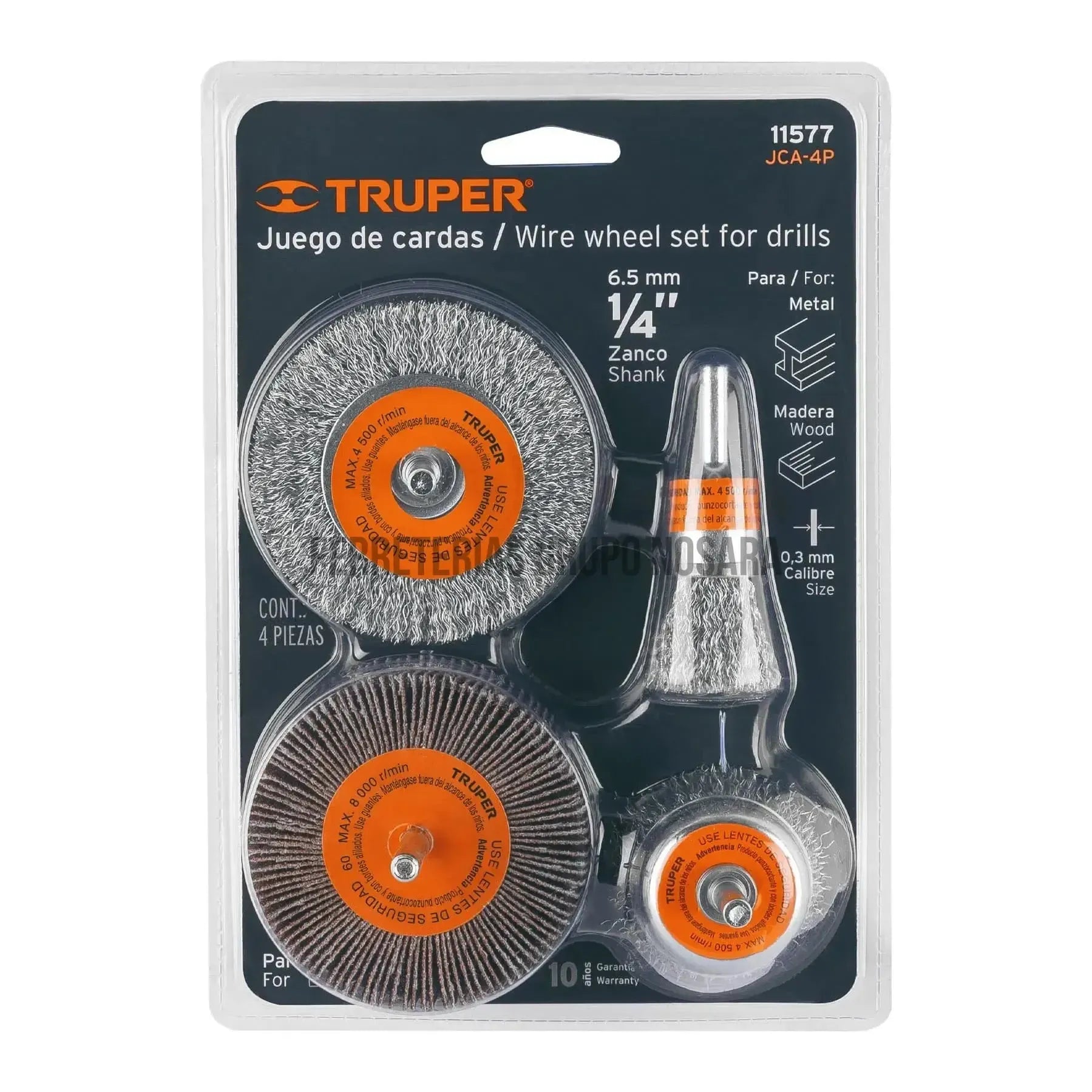TRUPER CEPILLO JGO 1/4' 4PC JCA-4P 11577-