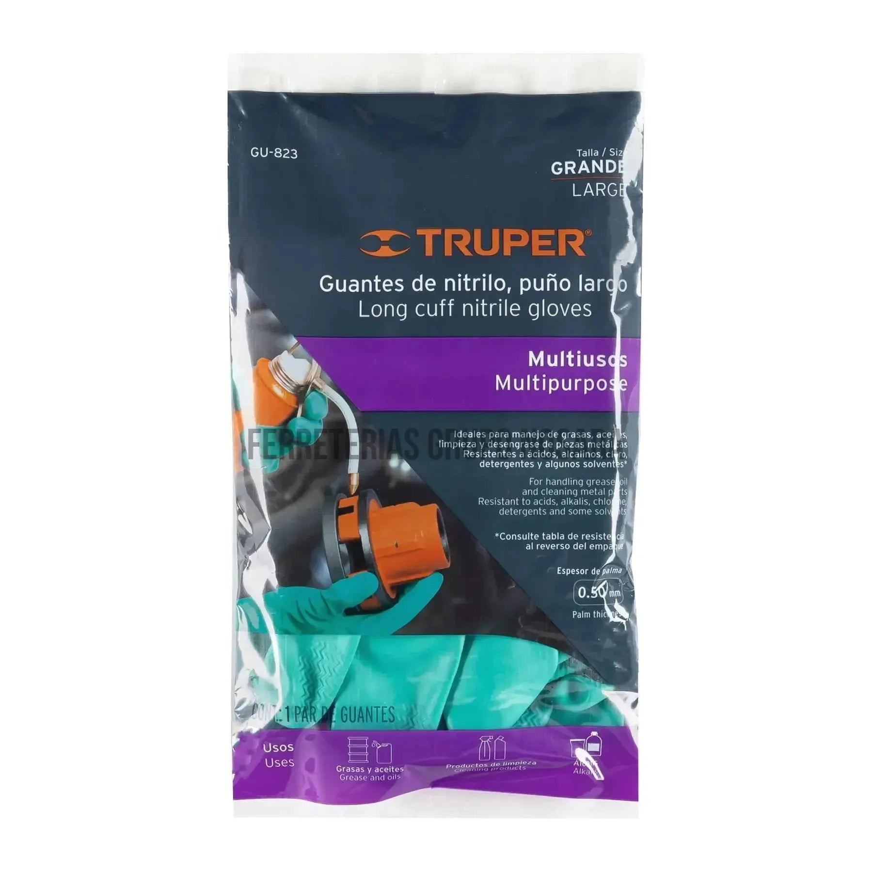 TRUPER GUANTE P/LIMPIEZA VERDE 15324-