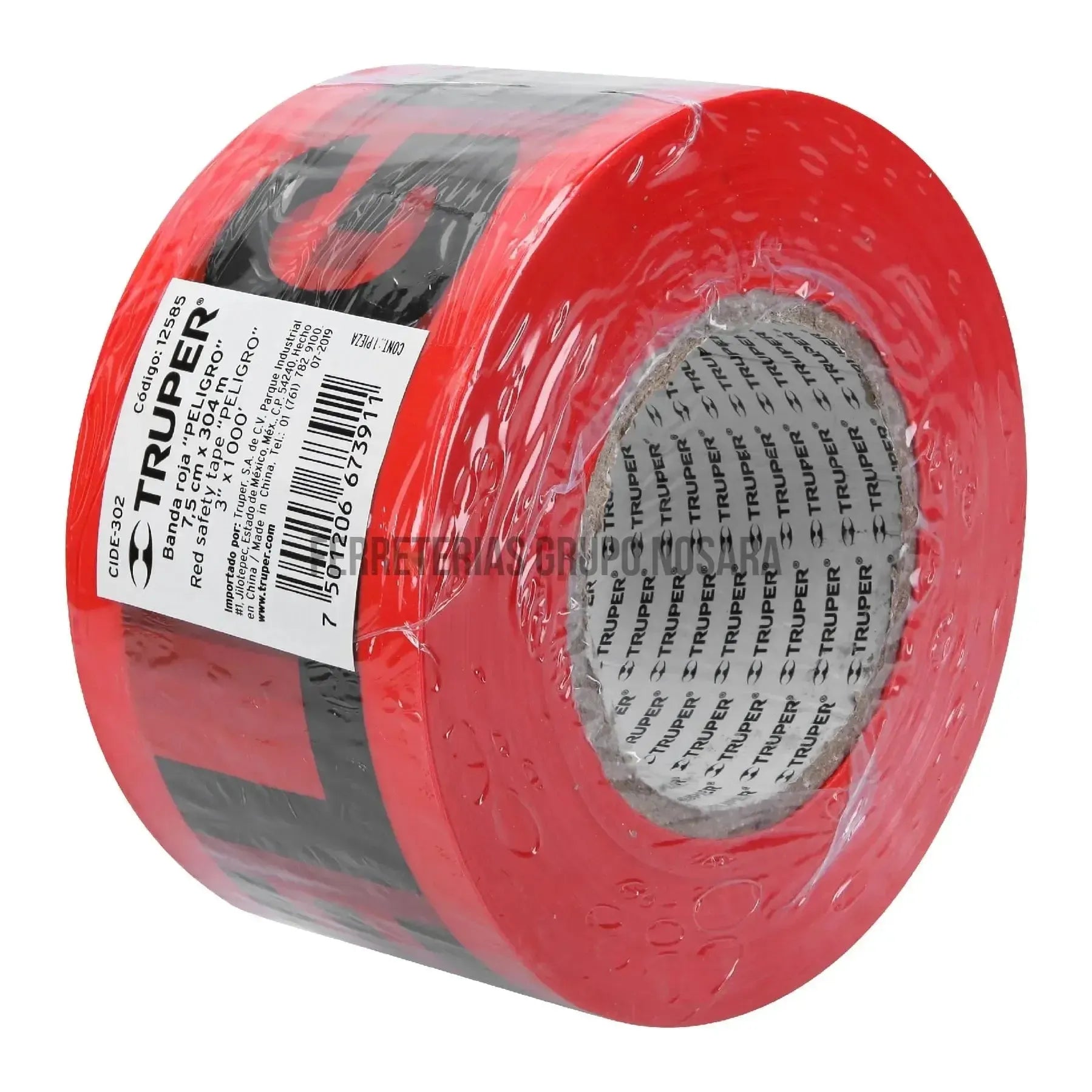 Rollo de 305 m de cinta delimitadora "Peligro", Truper / 12585-