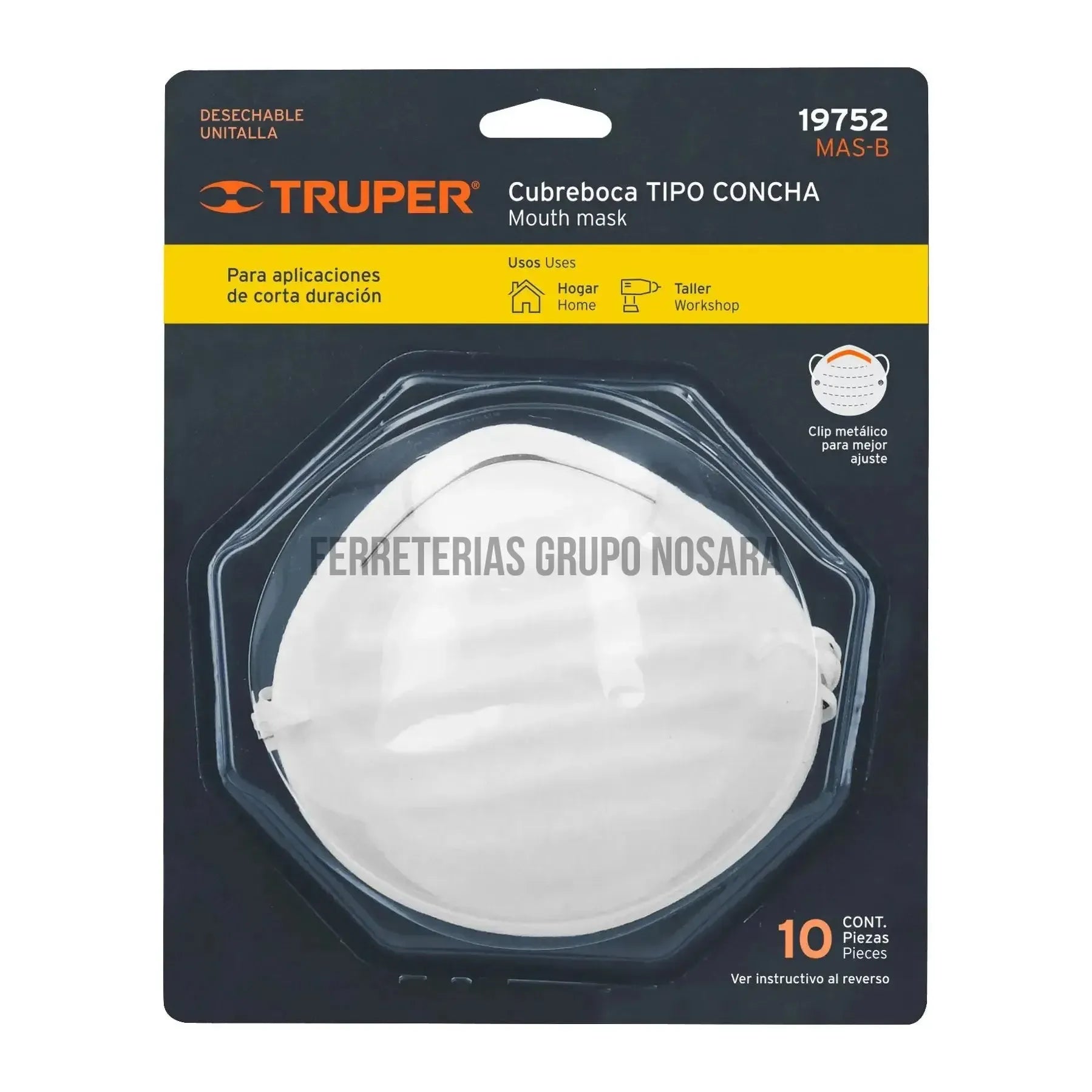 TRUPER MASCARILLA DESECHABLE 10UND 19752-