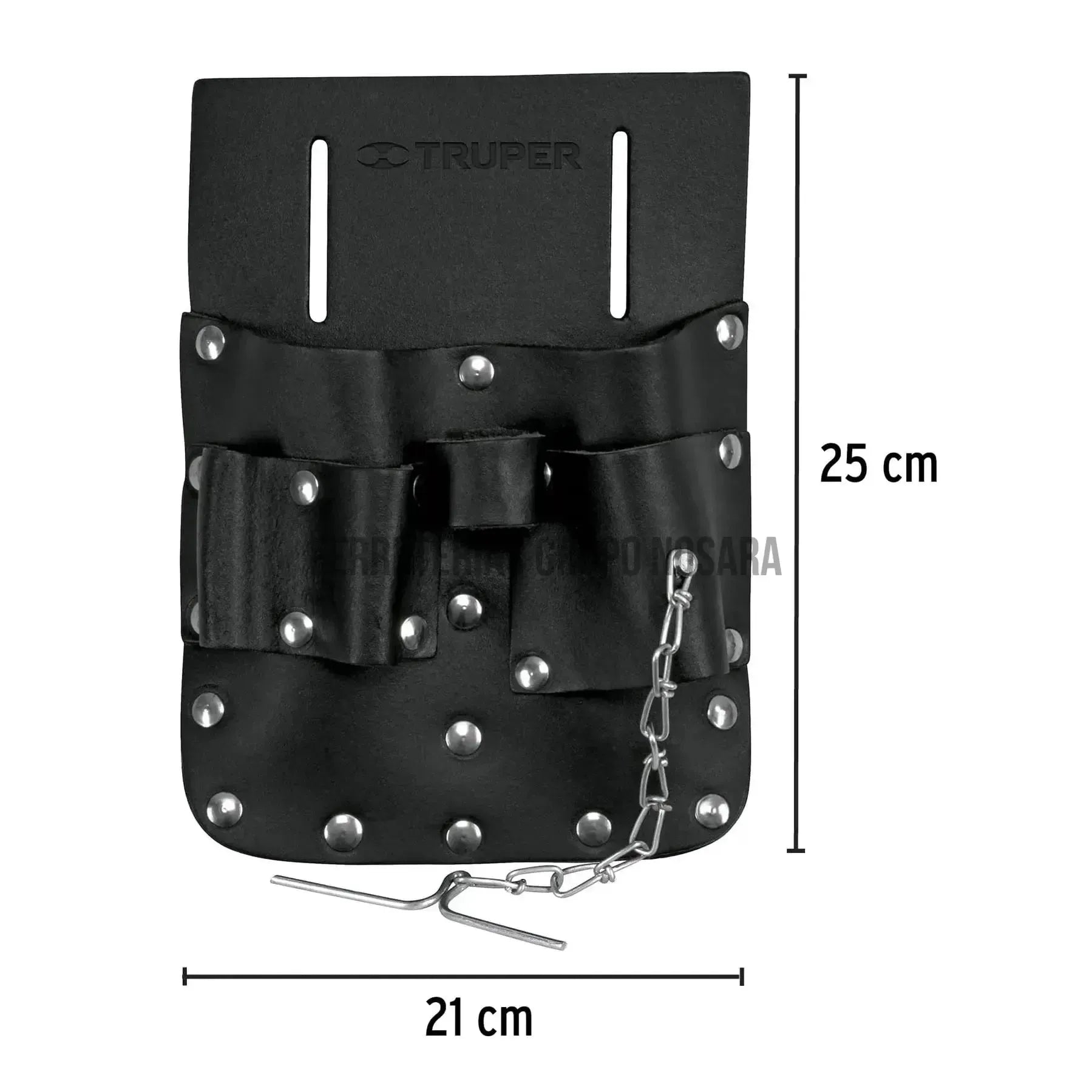 Porta herramientas de cuero con 7 compartimentos, Truper / 11515-
