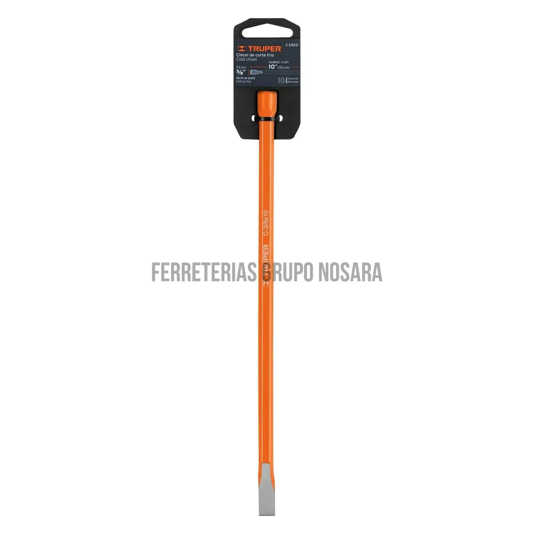 Cincel de corte frío de 3/8 X 10 TRUPER / 12112-