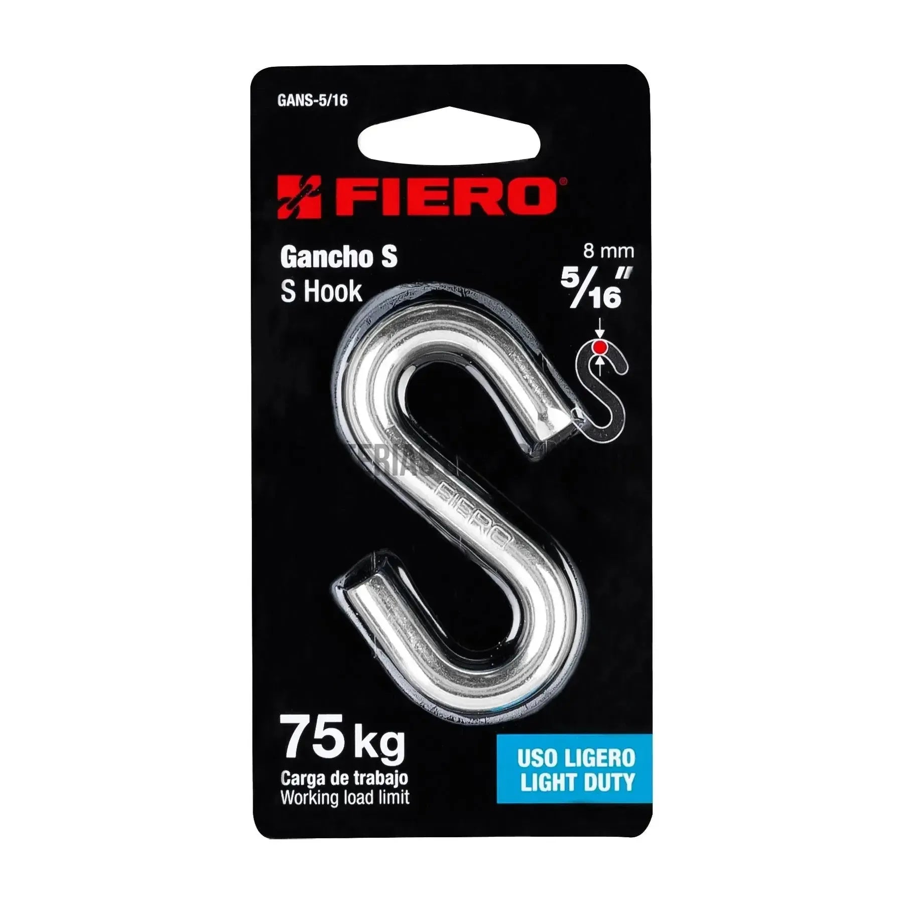 FIERO GANCHO TIPO "S" 5/16" 44093-