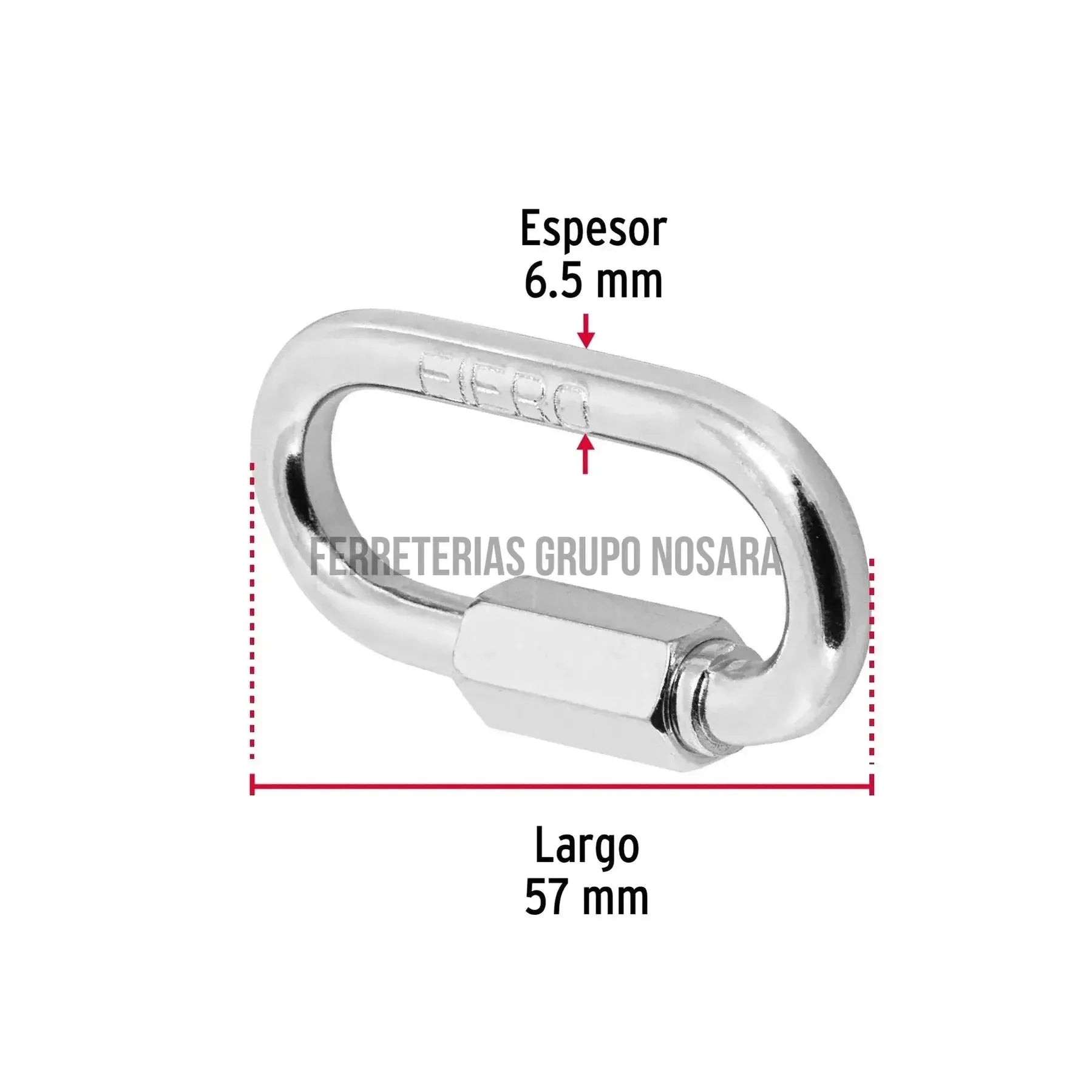 TRUPER ESLABON P/CADENA GALV 1/4' 44022-