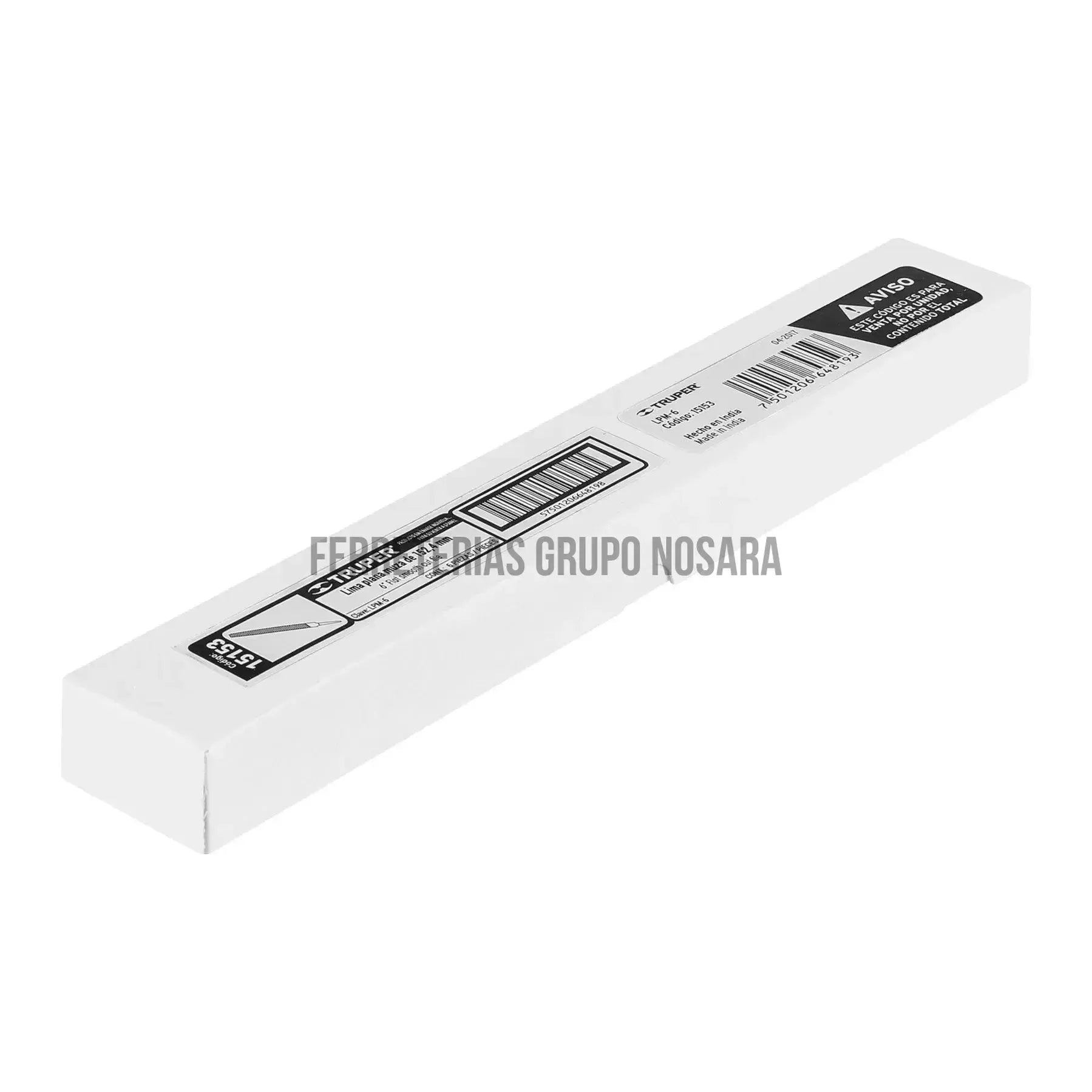 TRUPER LIMA PLANA MUZA 6" S/MANGO #15153-