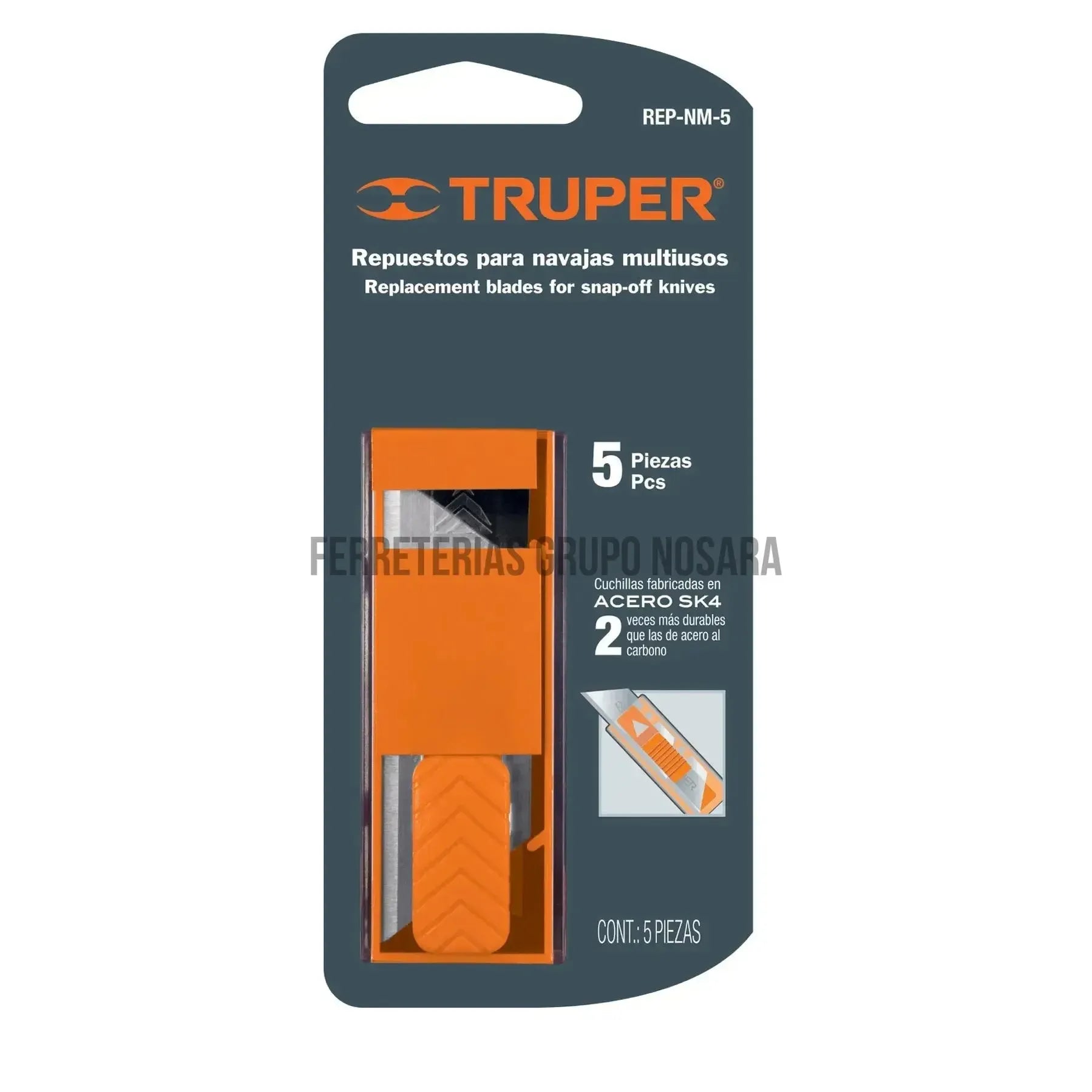Dispensador con 5 cuchillas para NV-7 y NM-7, Truper / 16953-