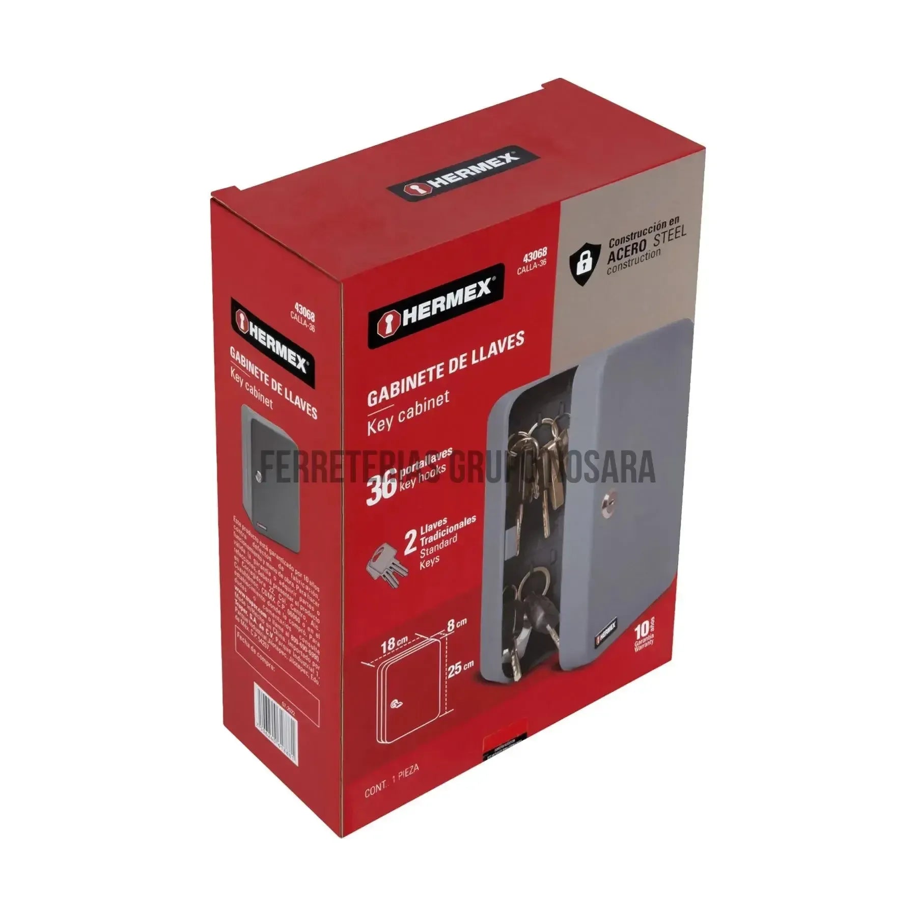 HERMEX CAJA P/ 36 LLAVES 43068-
