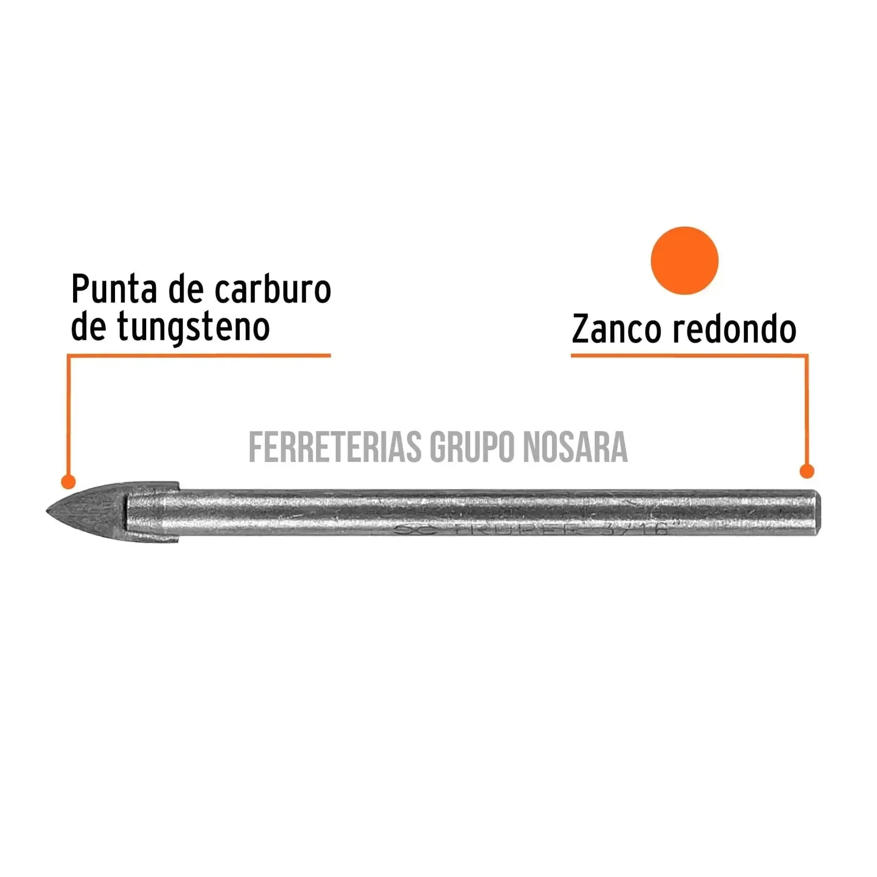 TRUPER BROCA P/VIDRIO AZULEJO 3/16 11701-
