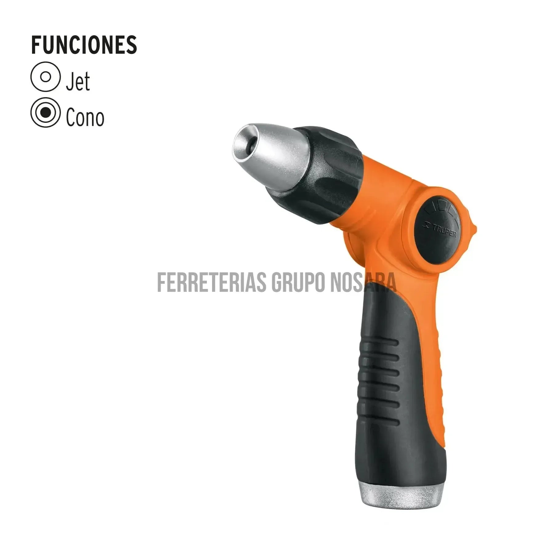 Pistola para riego 2 funciones plástica, boquilla regulable / 17480-