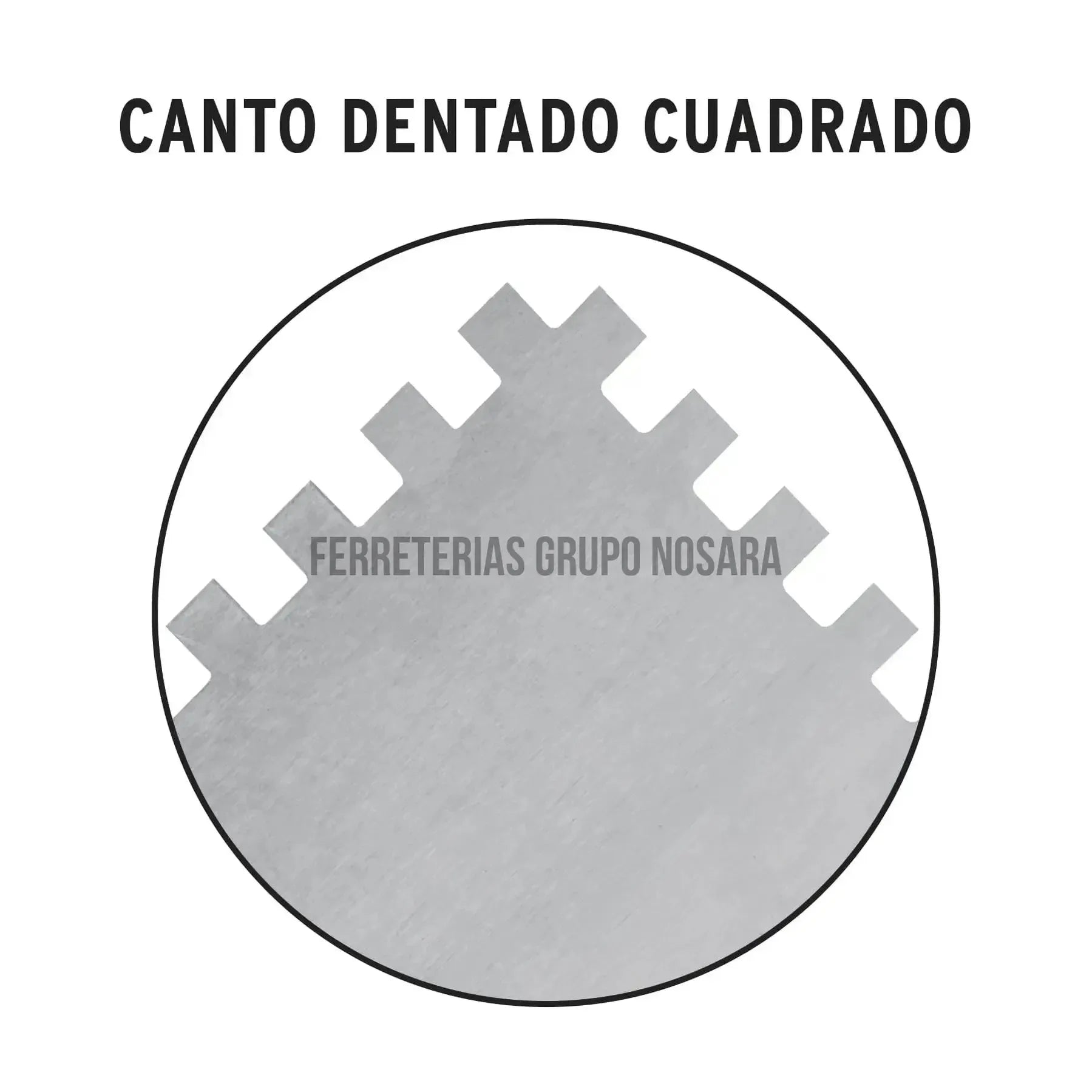 Llana dentado cuadrado 11", 6 remaches, mango plástico / 15413-