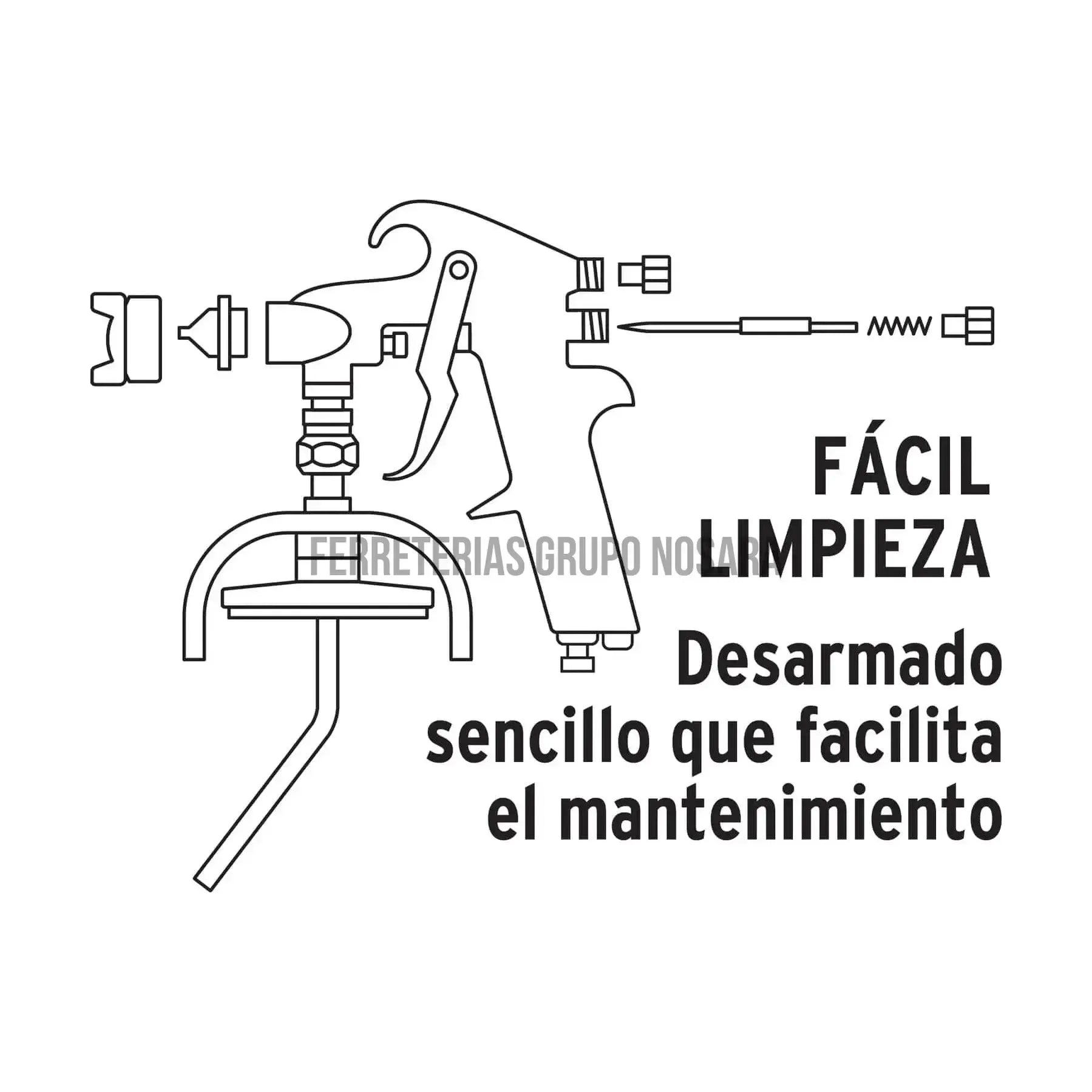 TRUPER PISTOLA PINTAR BAJA PRESION 14037-
