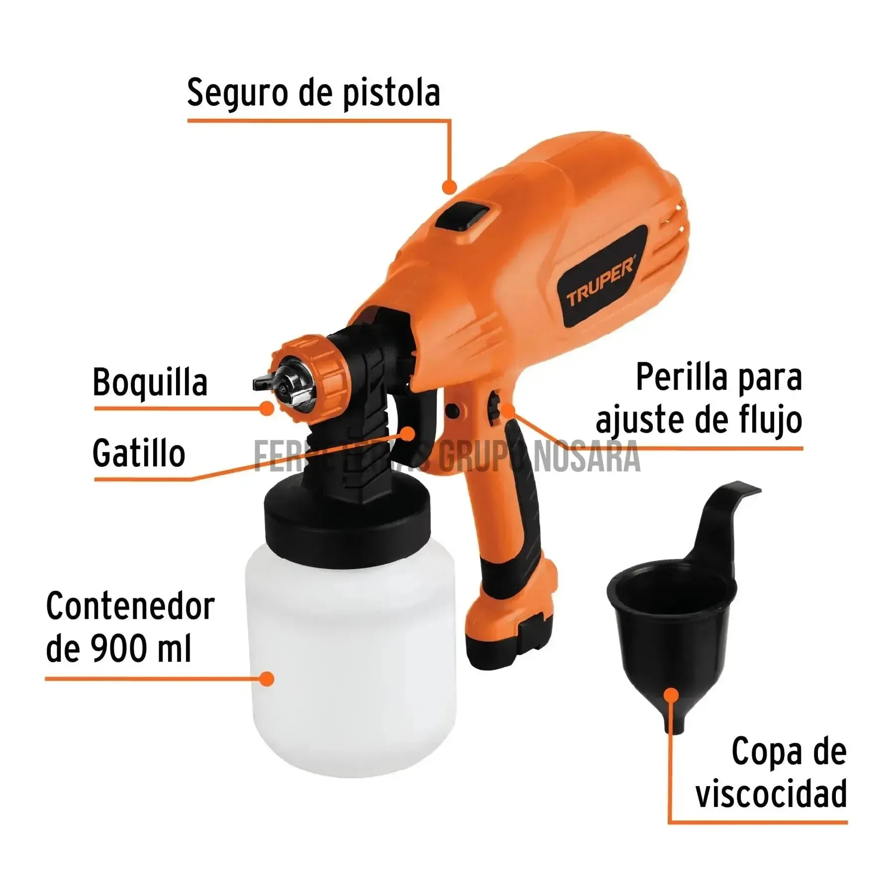 Pistola eléctrica para pintar de 330 W, Truper / 15382-