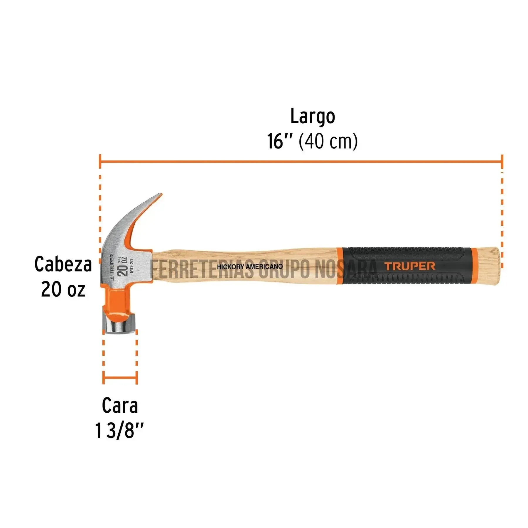 TRUPER MARTILLO C/MADERA 20 ONZ 16656-