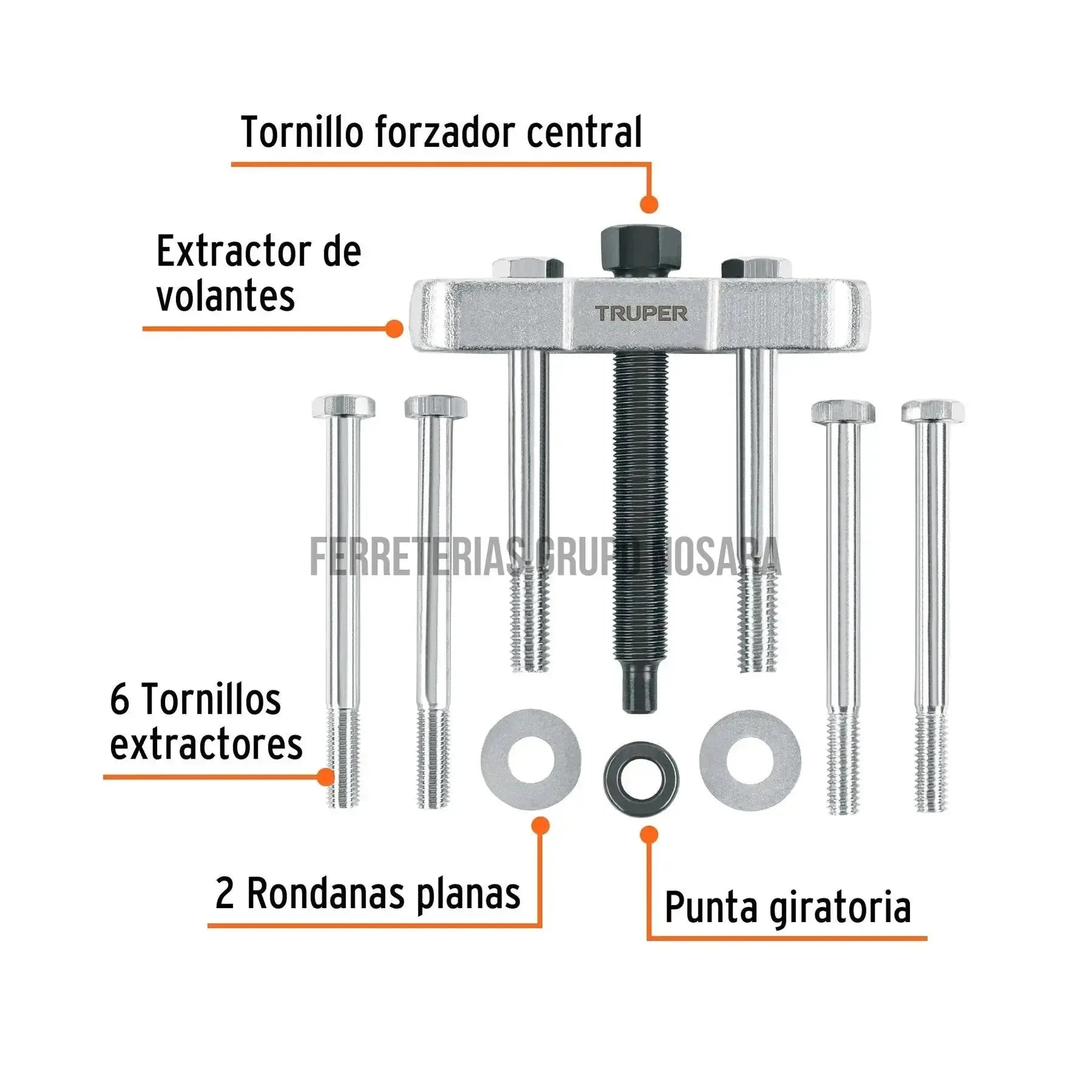 TRUPER EXTRACTOR DE VOLANTES 10PZ 14508-