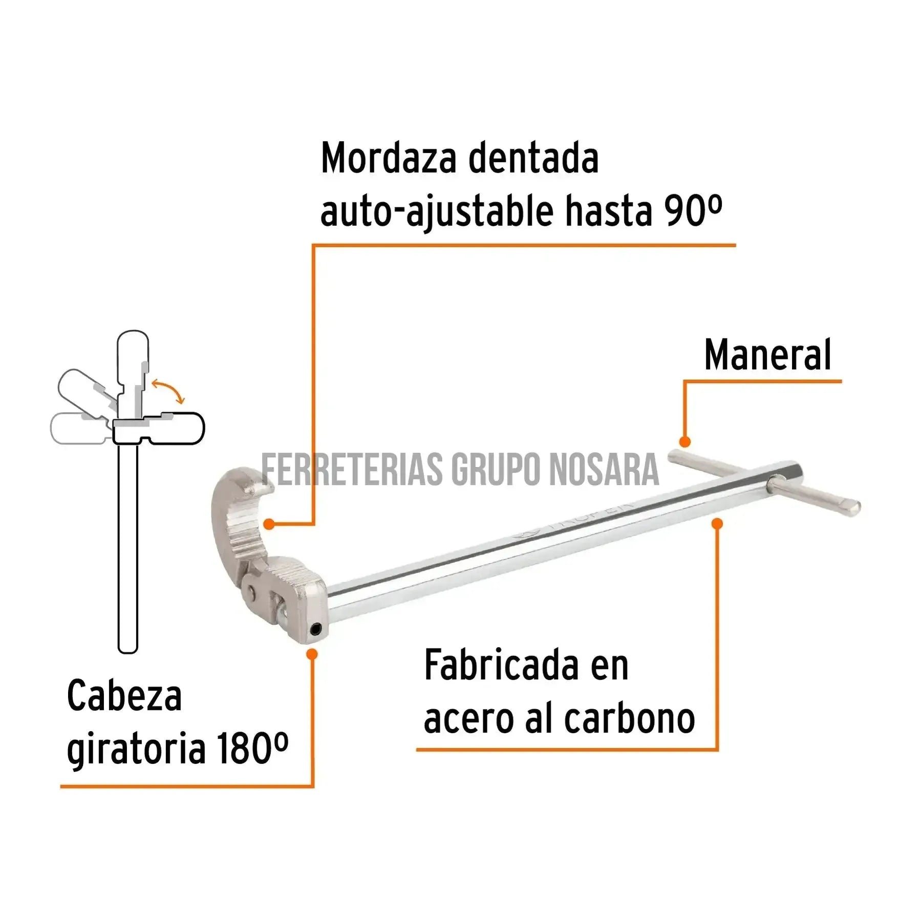 TRUPER LLAVE CANGREJO L-125 #12874-