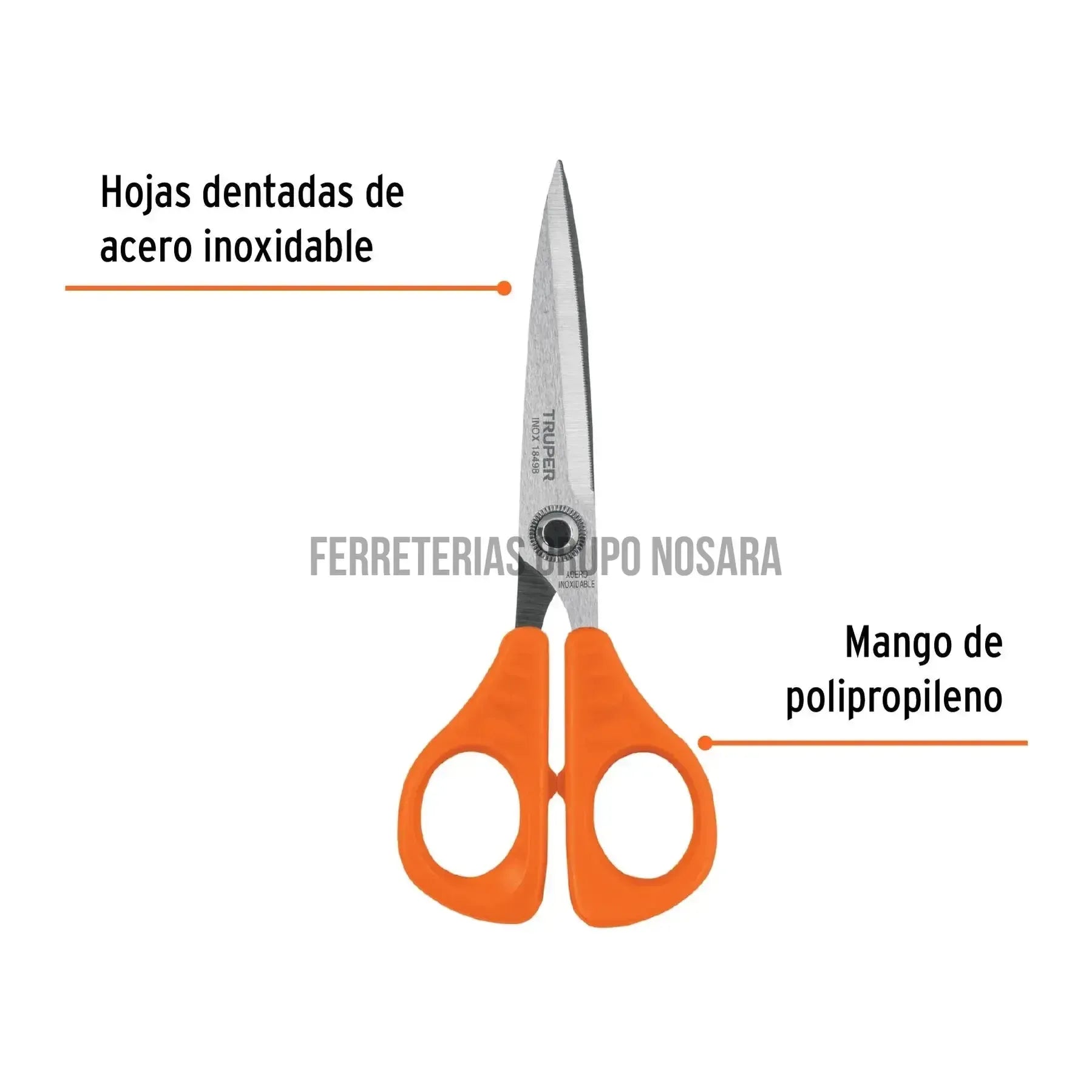 TRUPER TIJERA P/SASTRE ACERO INOX 18498-