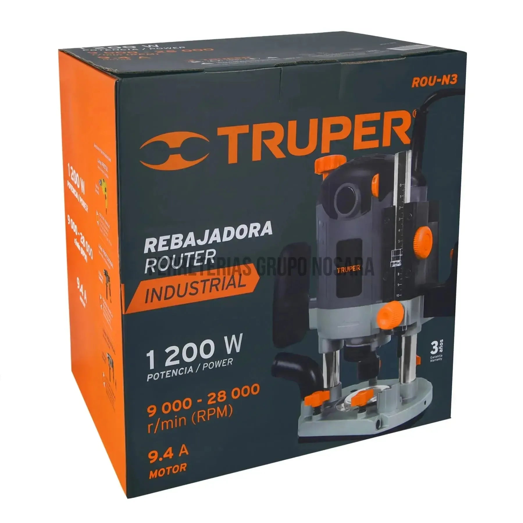 Router 1200 W 1-3/4 HP, industrial, Truper / 16610-
