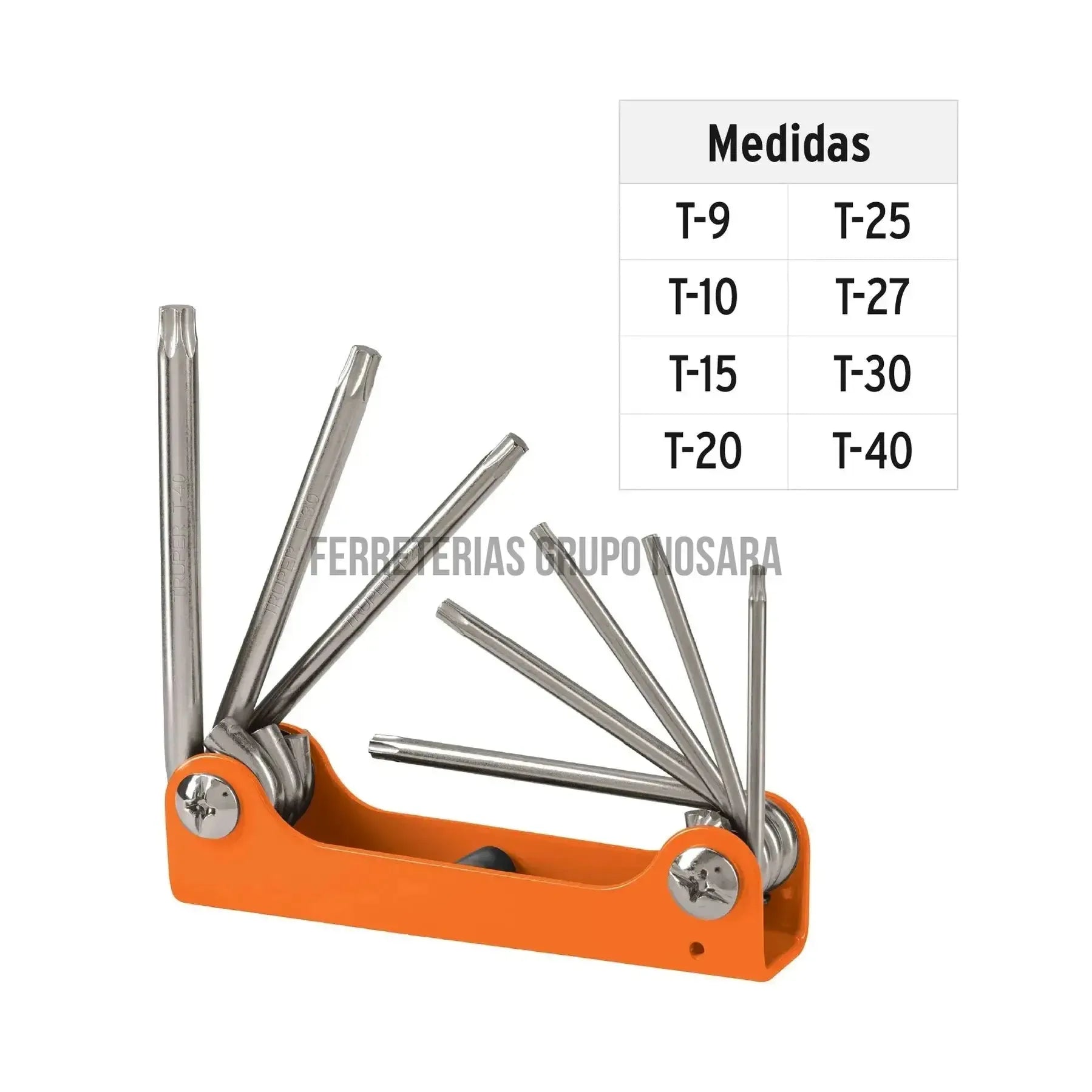 Juego 8 llaves torx tipo navaja TRUPER / 15659-